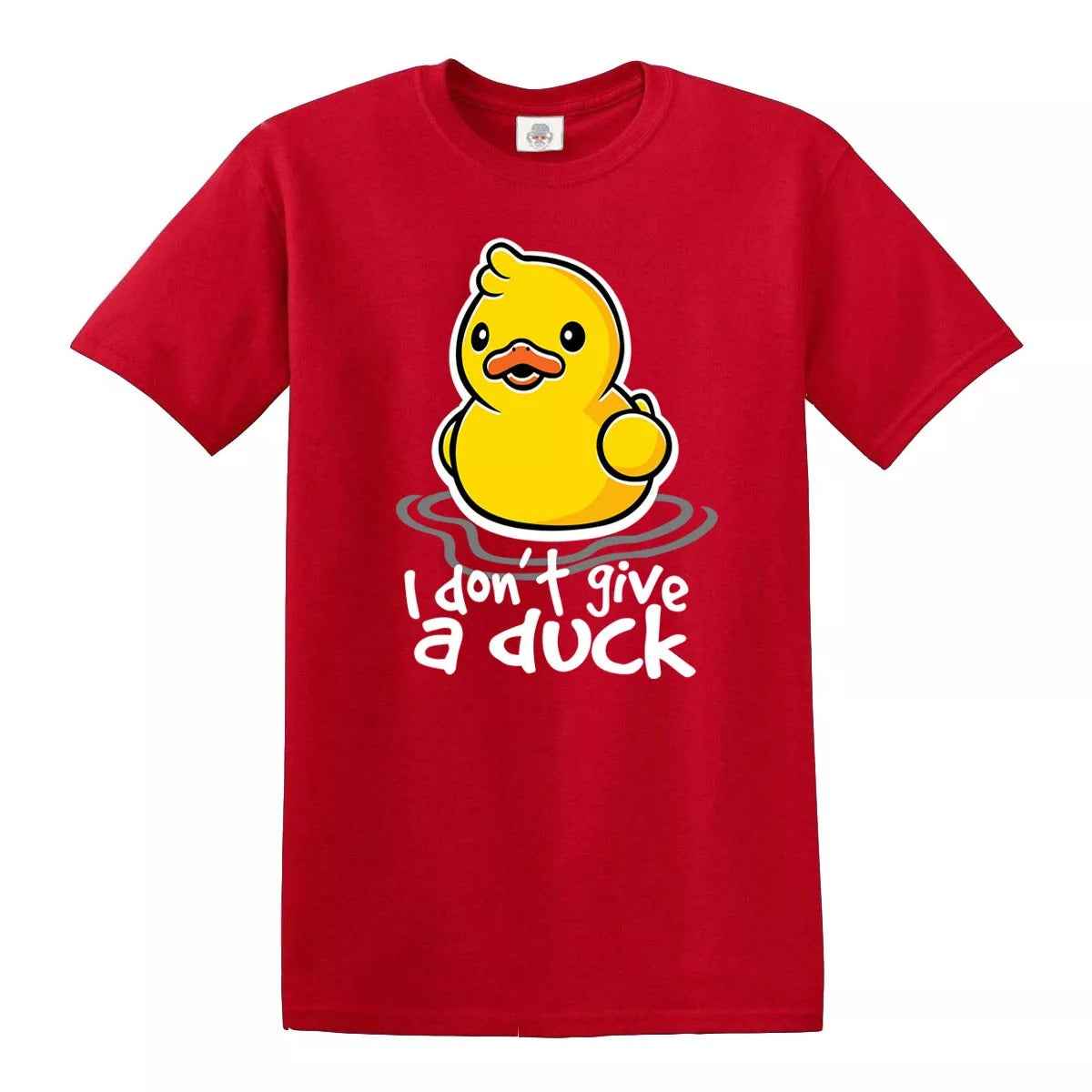 I Don't Give A Duck Funny Duck T-Shirt for Men RED T-SHIRT I Don't Give A Duck Funny Duck T-Shirt for Men