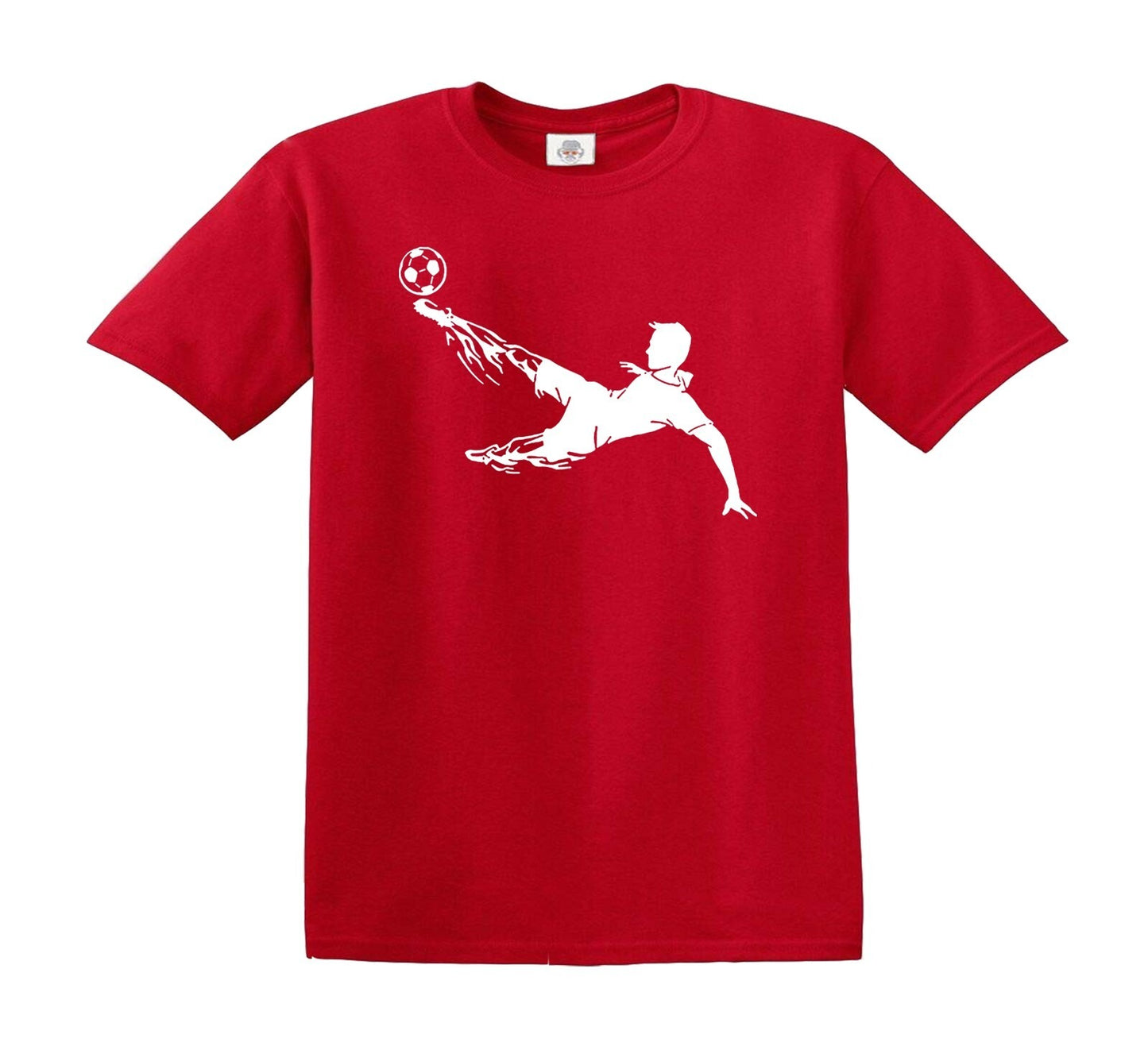 TOP FOOTBALL PLAYER | KID'S T-SHIRT RED T-SHIRT WHITE PRINT TOP FOOTBALL PLAYER | KID'S T-SHIRT