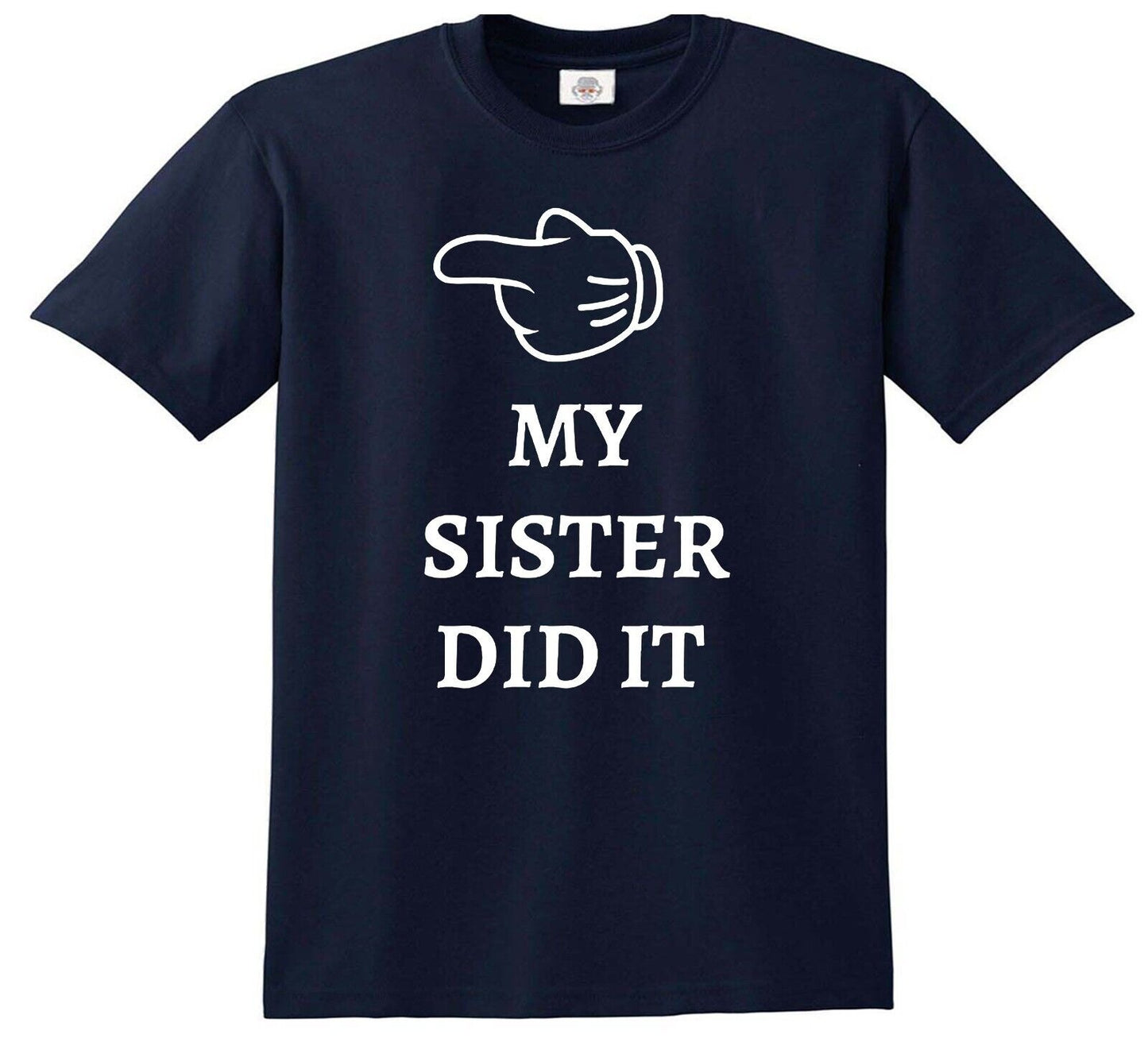 MY SISTER DID IT | KID'S T-SHIRT NAVY T-SHIRT WHITE PRINT MY SISTER DID IT | KID'S T-SHIRT