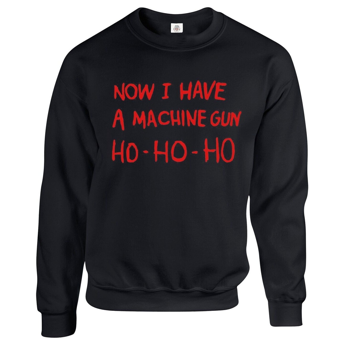 Now I Have A Machine Gun Sweatshirt Jumper Men's BLACK HOODY RED PRINT Now I Have A Machine Gun Sweatshirt Jumper Men's