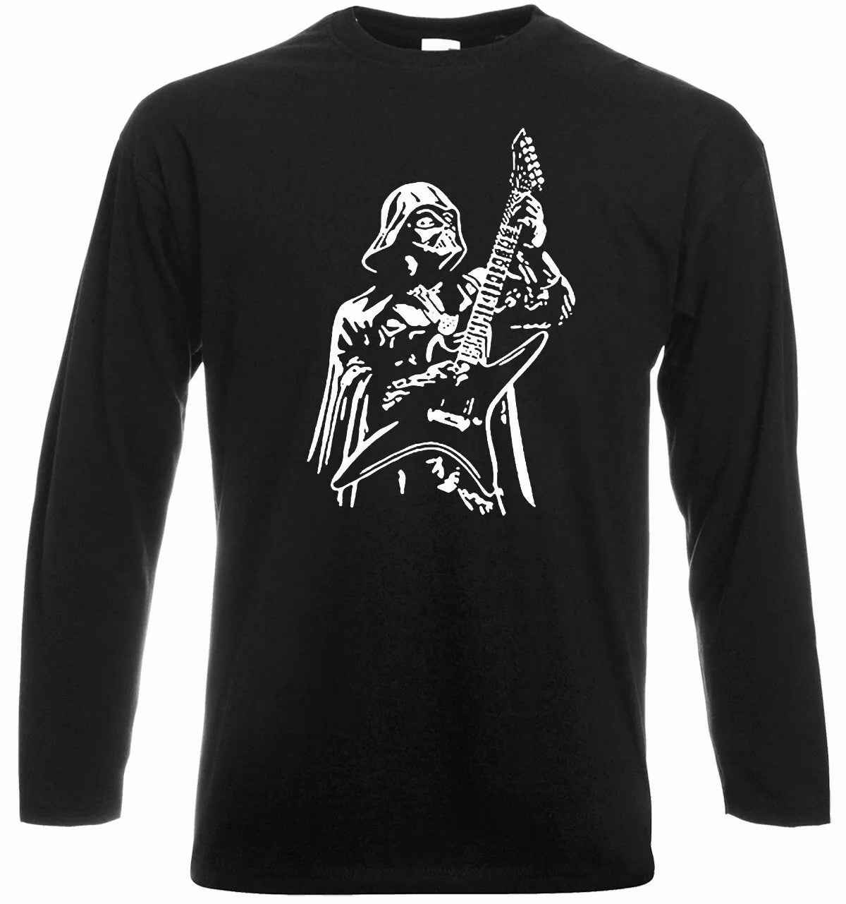 Holteez Darth Vader Guitar T-Shirt Men's Long Sleeve Funny Comedy Tee Top Holteez Darth Vader Guitar T-Shirt Men's Long Sleeve Funny Comedy Tee Top