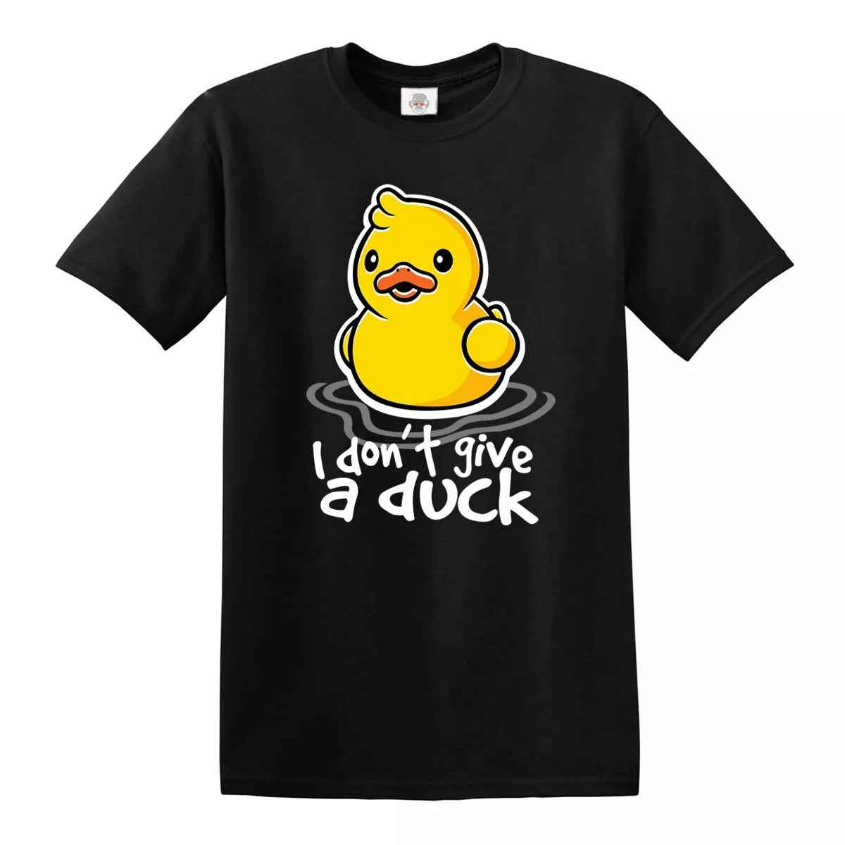 I Don't Give A Duck Funny Duck T-Shirt for Men BLACK T-SHIRT I Don't Give A Duck Funny Duck T-Shirt for Men