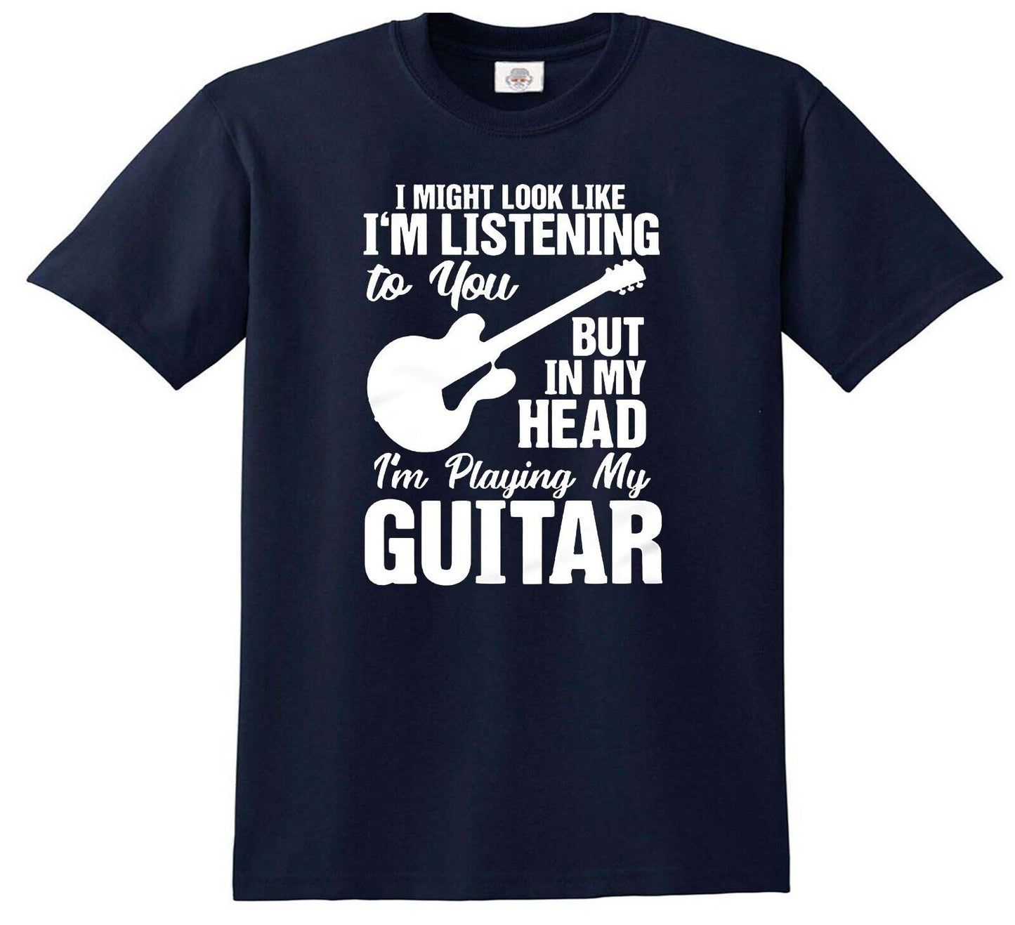 I Might Look Like I'm Listening | KID'S T-SHIRT NAVY T-SHIRT WHITE PRINT I Might Look Like I'm Listening | KID'S T-SHIRT