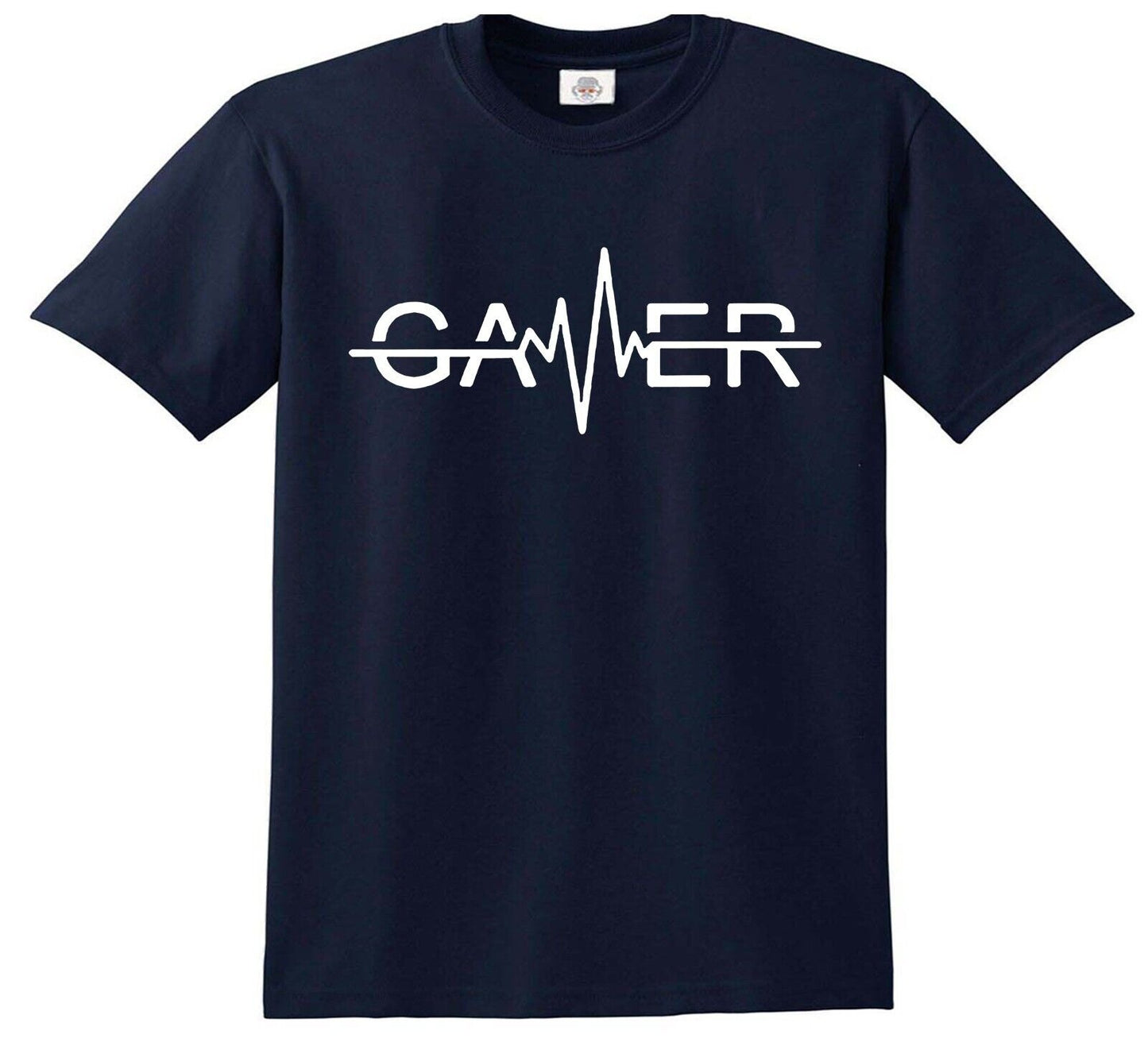 Gamer Graphic Conventional Version | KID'S T-SHIRT NAVY T-SHIRT WHITE PRINT Gamer Graphic Conventional Version | KID'S T-SHIRT
