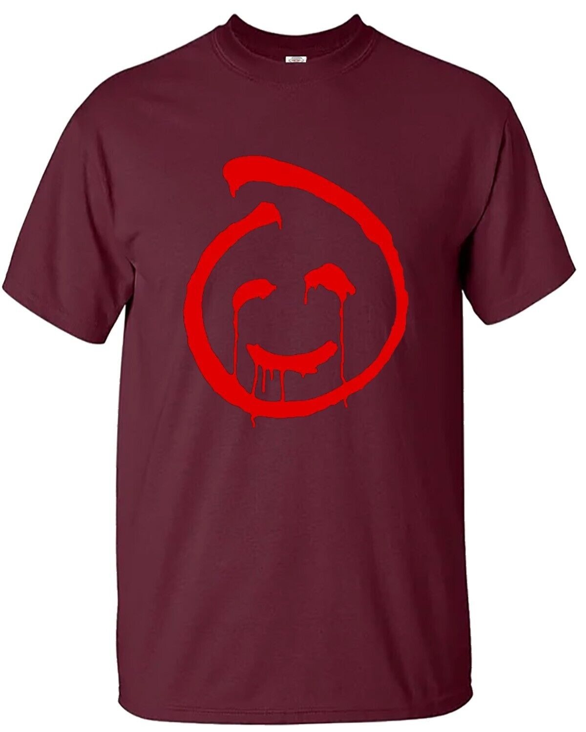 John Call Sign Crime Psychic T-Shirt Men's MAROON T-SHIRT RED PRINT John Call Sign Crime Psychic T-Shirt Men's
