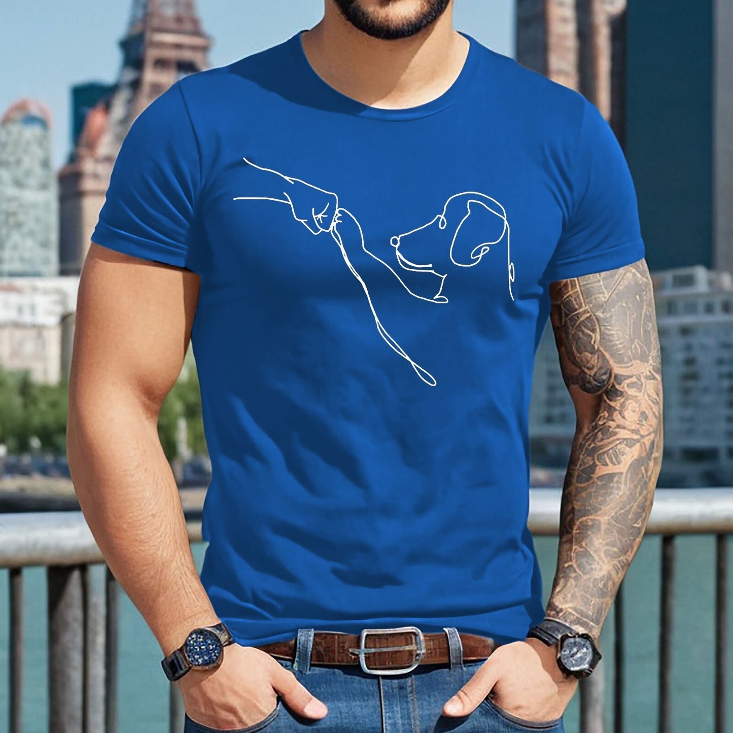 DOG FRIENDSHIP AND LOVE | MEN'S T-SHIRT DOG FRIENDSHIP AND LOVE | MEN'S T-SHIRT
