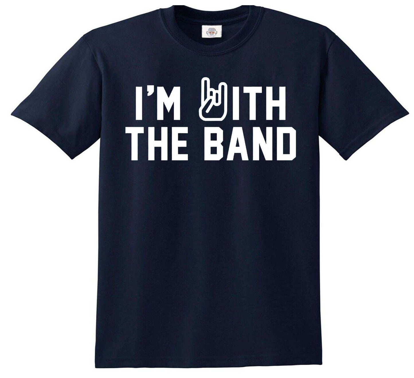 Kids Band Tee I'm with The Band | KID'S T-SHIRT NAVY T-SHIRT WHITE PRINT Kids Band Tee I'm with The Band | KID'S T-SHIRT