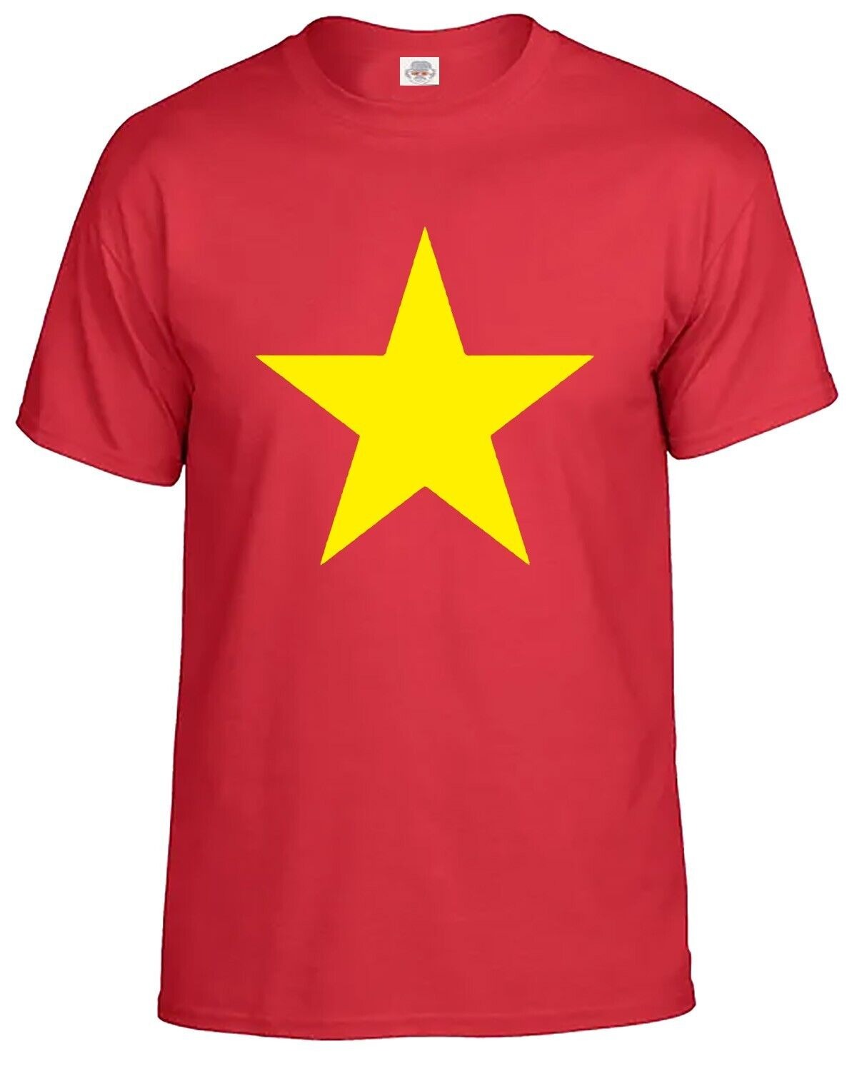 Vietnam Flag Star T-Shirt Men's Vietnamese Symbol RED T-SHIRT YELLOW PRINT Vietnam Flag Star T-Shirt Men's Vietnamese Symbol