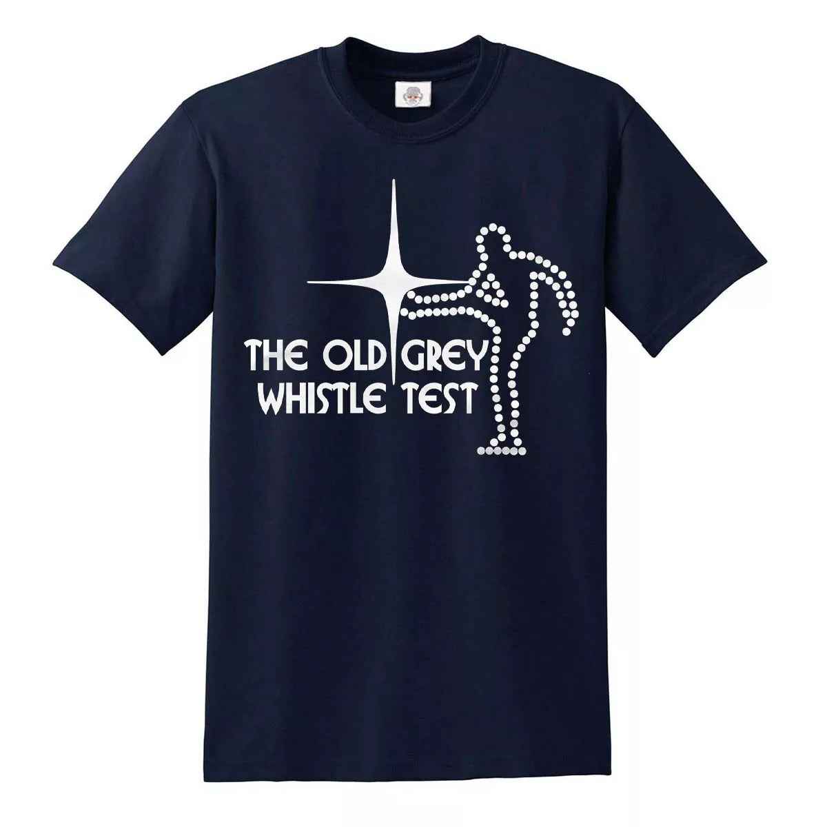 Old Grey Whistle Test T-Shirt for Men NAVY T-SHIRT WHITE PRINT Old Grey Whistle Test T-Shirt for Men