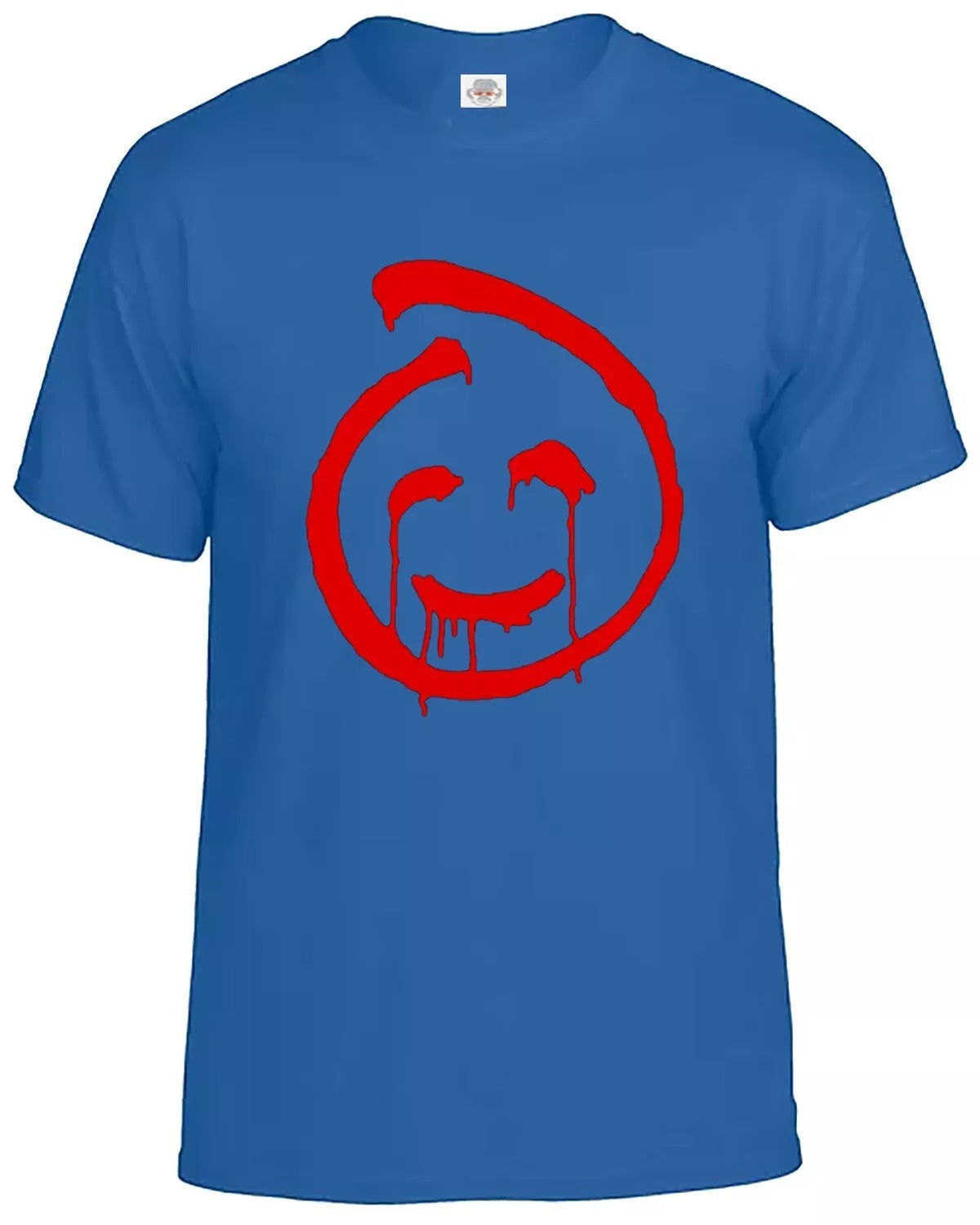 John Call Sign Crime Psychic T-Shirt Men's ROYAL BLUE T-SHIRT RED PRINT John Call Sign Crime Psychic T-Shirt Men's