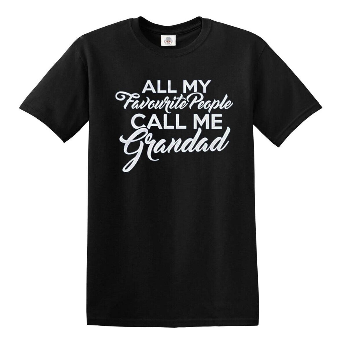 All My Favourite People Call Me | MEN'S T-SHIRT BLACK T-SHIRT WHITE PRINT All My Favourite People Call Me | MEN'S T-SHIRT