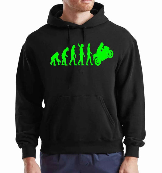 Kawasaki Ninja Hoodie Evolution of Man to Kawasaki Hoody Sweatshirt Men's Motorbike Racer Kawasaki Ninja Hoodie Evolution of Man to Kawasaki Hoody Sweatshirt Men's Motorbike Racer