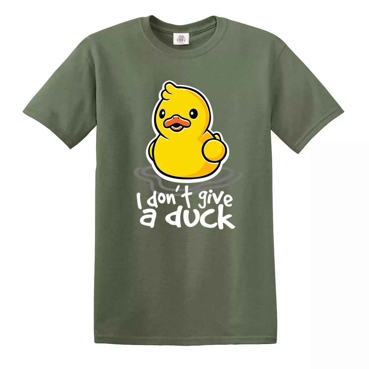 I Don't Give A Duck Funny Duck T-Shirt for Men MILITARY GREEN T-SHIRT I Don't Give A Duck Funny Duck T-Shirt for Men