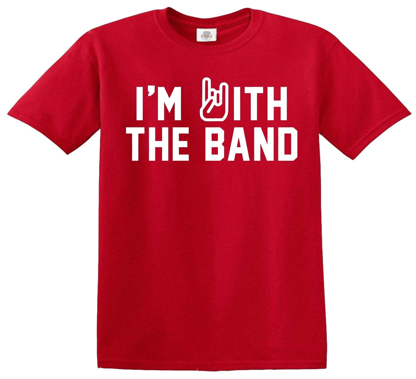 Kids Band Tee I'm with The Band | KID'S T-SHIRT RED T-SHIRT WHITE PRINT Kids Band Tee I'm with The Band | KID'S T-SHIRT