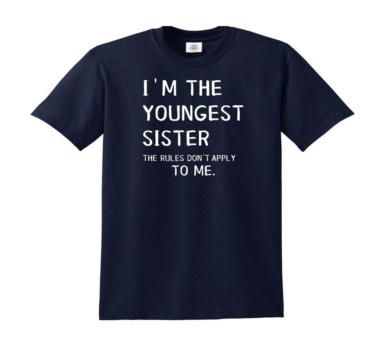 I'M YOUNGEST SISTER | KID'S T-SHIRT NAVY T-SHIRT WHITE PRINT I'M YOUNGEST SISTER | KID'S T-SHIRT