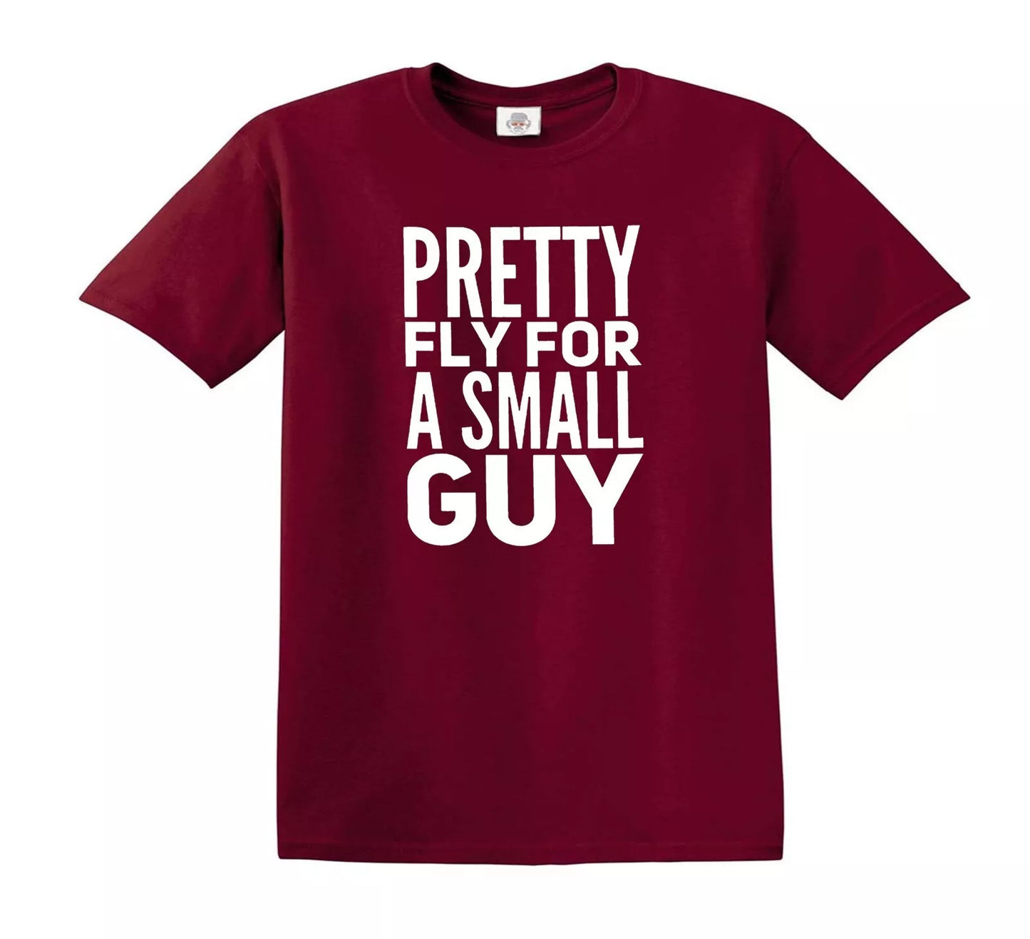 PRETTY FLY FOR A SMALL GUY | KID'S T-SHIRT MAROON T-SHIRT WHITE PRINT PRETTY FLY FOR A SMALL GUY | KID'S T-SHIRT