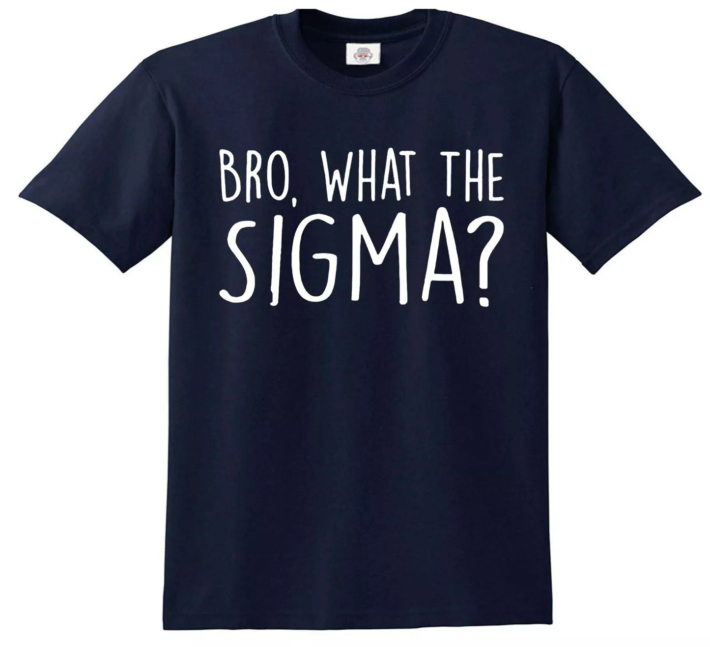 YOUNG BOY BRO WHAT THE SIGMA | KID'S T-SHIRT NAVY T-SHIRT WHITE PRINT YOUNG BOY BRO WHAT THE SIGMA | KID'S T-SHIRT