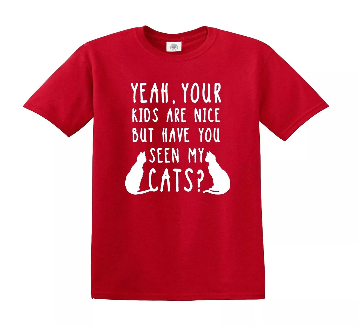 YEAH YOUR KIDS ARE NICE | KID'S T-SHIRT RED T-SHIRT WHITE PRINT YEAH YOUR KIDS ARE NICE | KID'S T-SHIRT