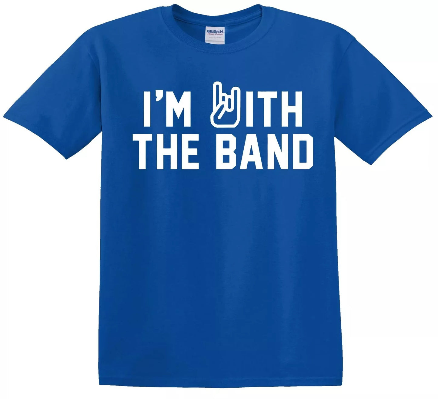 Kids Band Tee I'm with The Band | KID'S T-SHIRT ROYAL BLUE T-SHIRT WHITE PRINT Kids Band Tee I'm with The Band | KID'S T-SHIRT