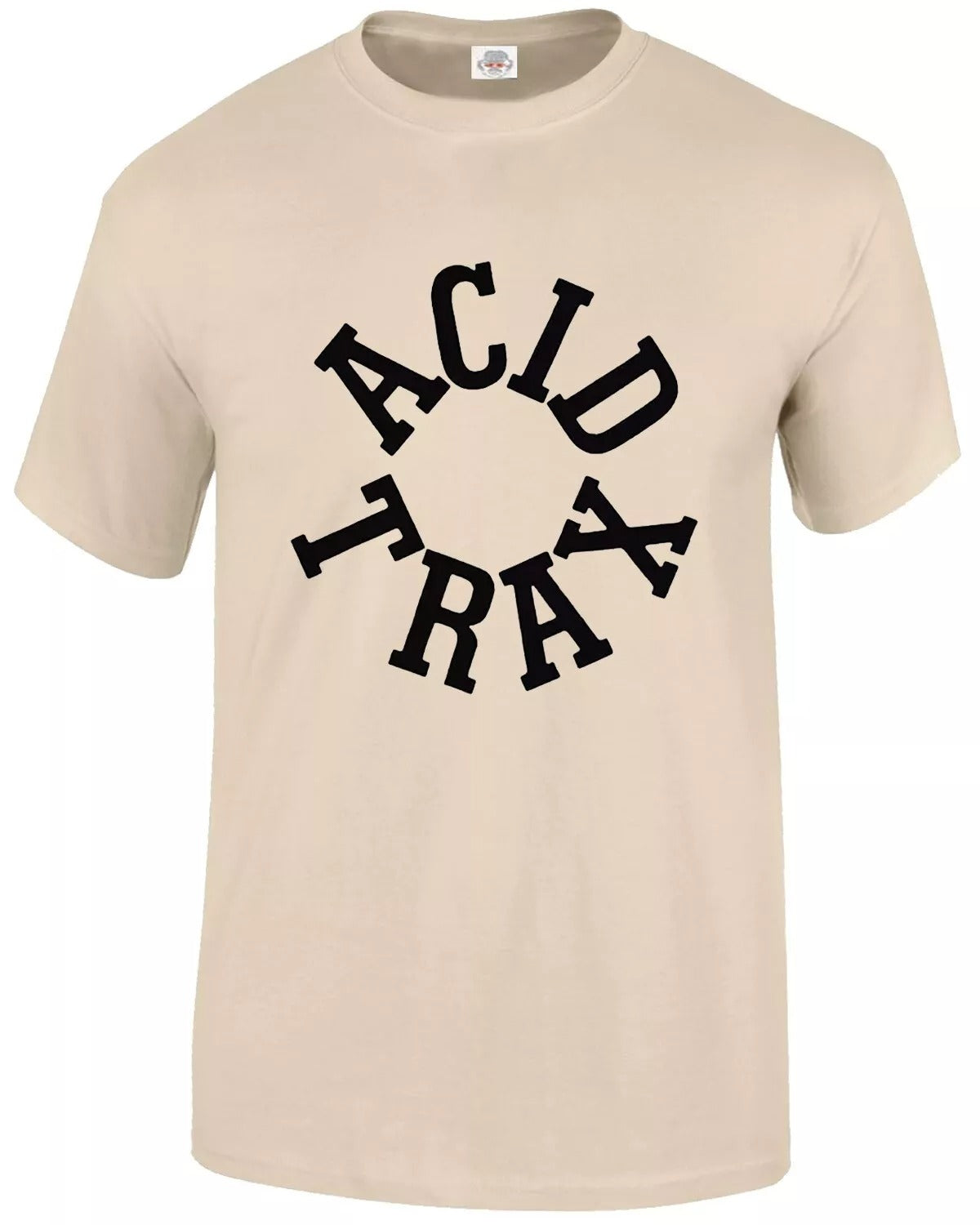 Acid Trax Funny Chicago DJ T-Shirt Men's SAND T-SHIRT BLACK PRINT Acid Trax Funny Chicago DJ T-Shirt Men's