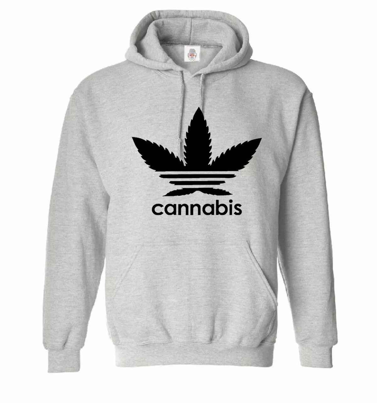 Cannabis Hoodie Swag Unisex Funny Fashion Sweatshirt for Weed Addicts SPORT GRAY HOODY BLACK PRINT Cannabis Hoodie Swag Unisex Funny Fashion Sweatshirt for Weed Addicts