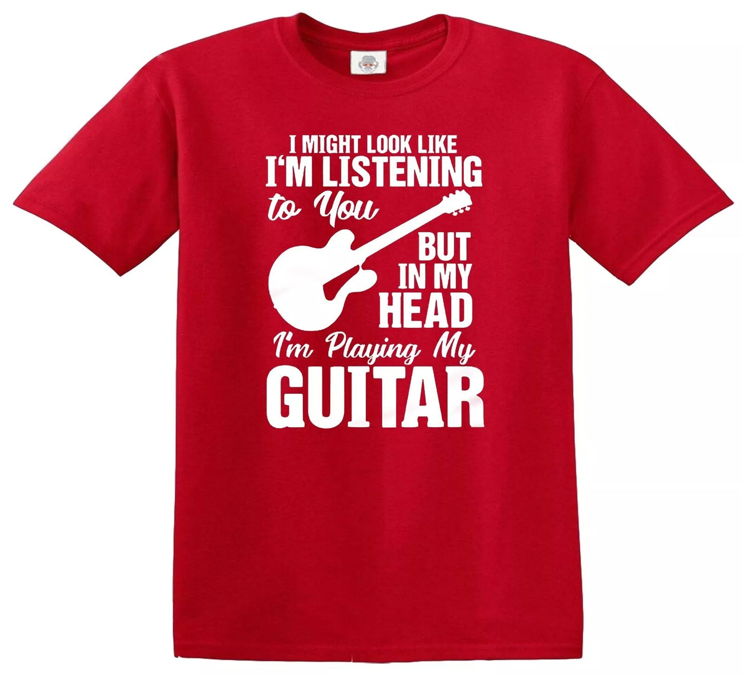 I Might Look Like I'm Listening | KID'S T-SHIRT RED T-SHIRT WHITE PRINT I Might Look Like I'm Listening | KID'S T-SHIRT