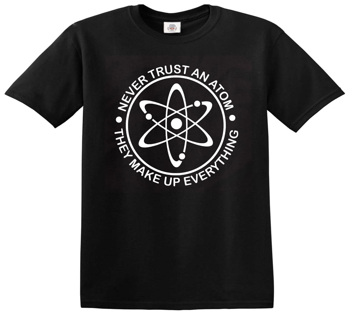 Never Trust an Atom | KID'S T-SHIRT BLACK T-SHIRT WHITE PRINT Never Trust an Atom | KID'S T-SHIRT