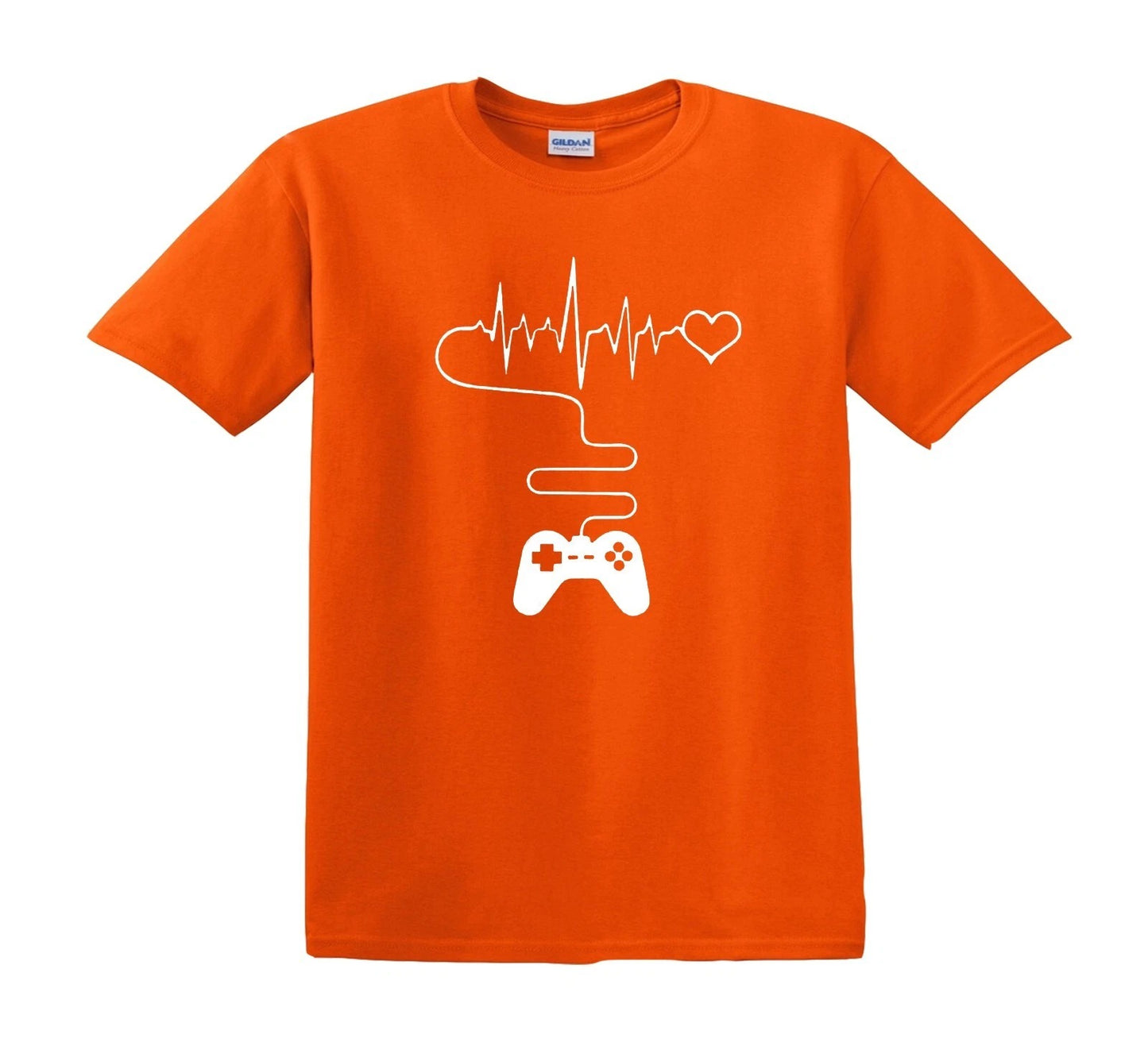 VIDEO GAME THEMED PRINTED | KID'S T-SHIRT ORANGE T-SHIRT WHITE PRINT VIDEO GAME THEMED PRINTED | KID'S T-SHIRT