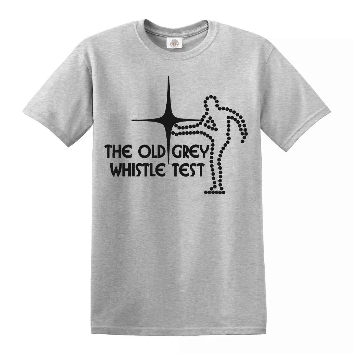 Old Grey Whistle Test T-Shirt for Men SPORT GRAY T-SHIRT BLACK PRINT Old Grey Whistle Test T-Shirt for Men