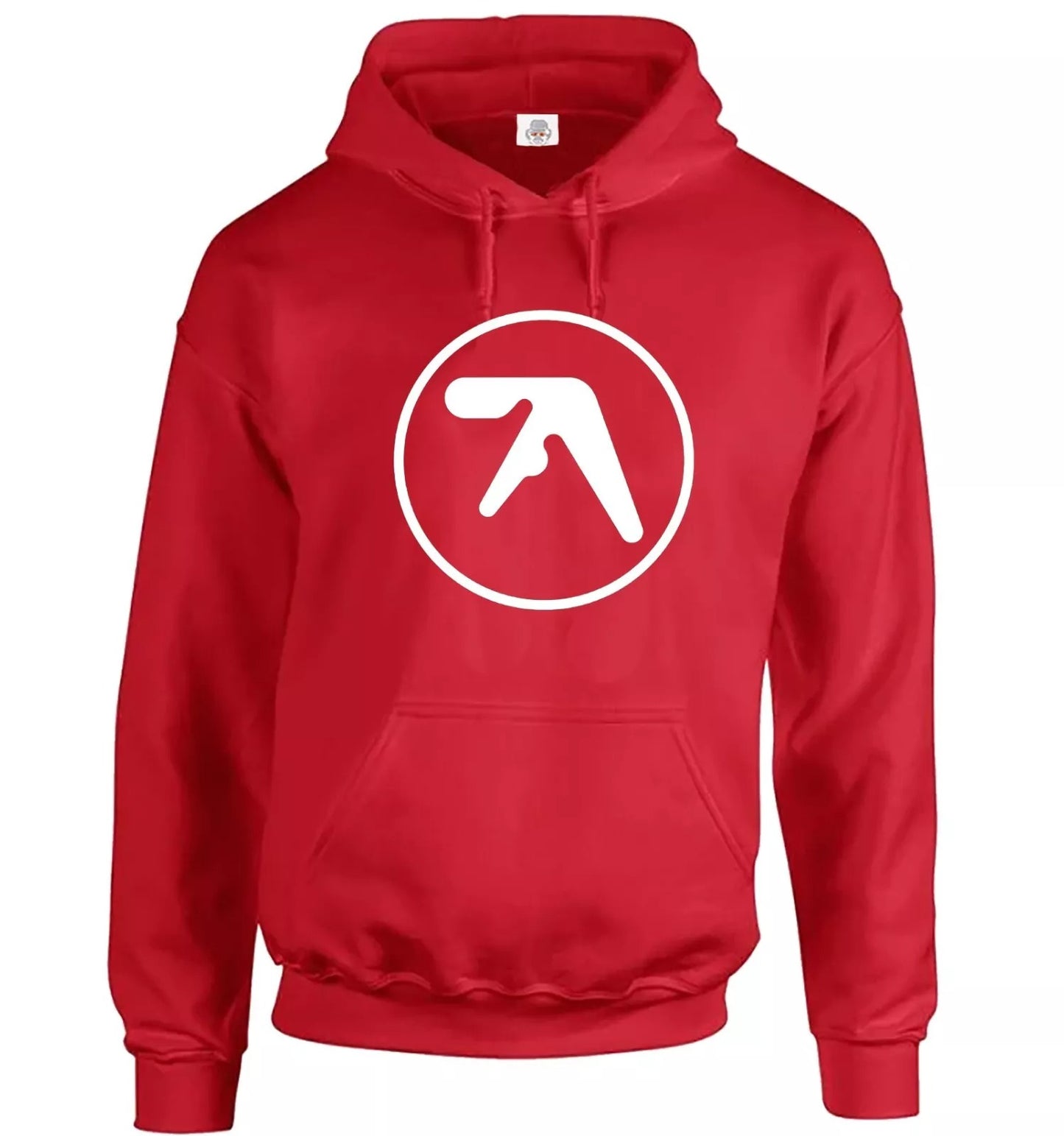 Aphex Twin Hoody Sweatshirt Men's Hoodie RED HOODY WHITE PRINT Aphex Twin Hoody Sweatshirt Men's Hoodie