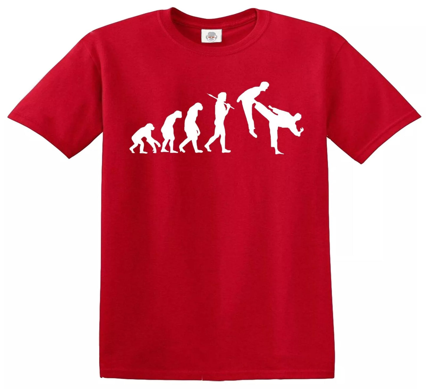 Evolution of Martial Arts | KID'S T-SHIRT RED T-SHIRT WHITE PRINT Evolution of Martial Arts | KID'S T-SHIRT