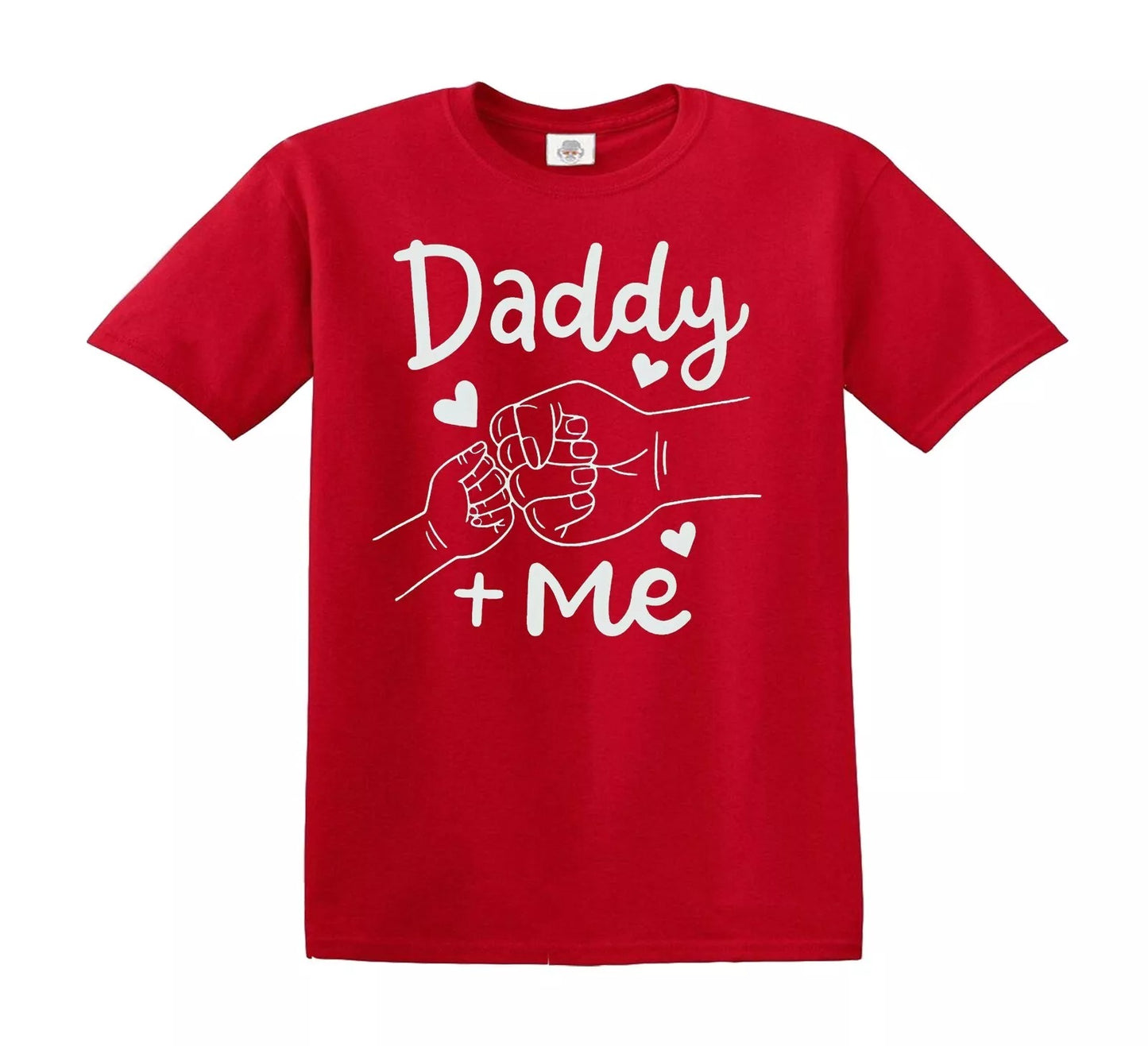 DADDY LOVE PLUS ME | KID'S T-SHIRT RED T-SHIRT WHITE PRINT DADDY LOVE PLUS ME | KID'S T-SHIRT