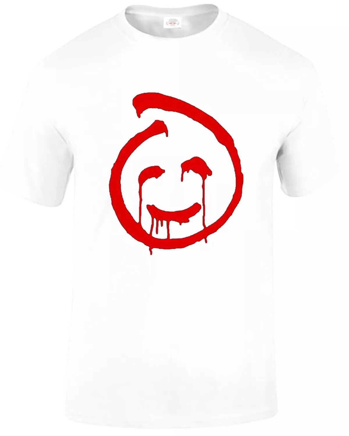 John Call Sign Crime Psychic T-Shirt Men's WHITE T-SHIRT RED PRINT John Call Sign Crime Psychic T-Shirt Men's
