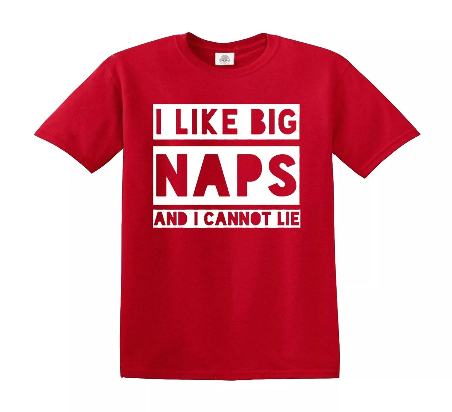 I LIKE BIG NAPS AND I CANNOT LIE | KID'S T-SHIRT RED T-SHIRT WHITE PRINT I LIKE BIG NAPS AND I CANNOT LIE | KID'S T-SHIRT