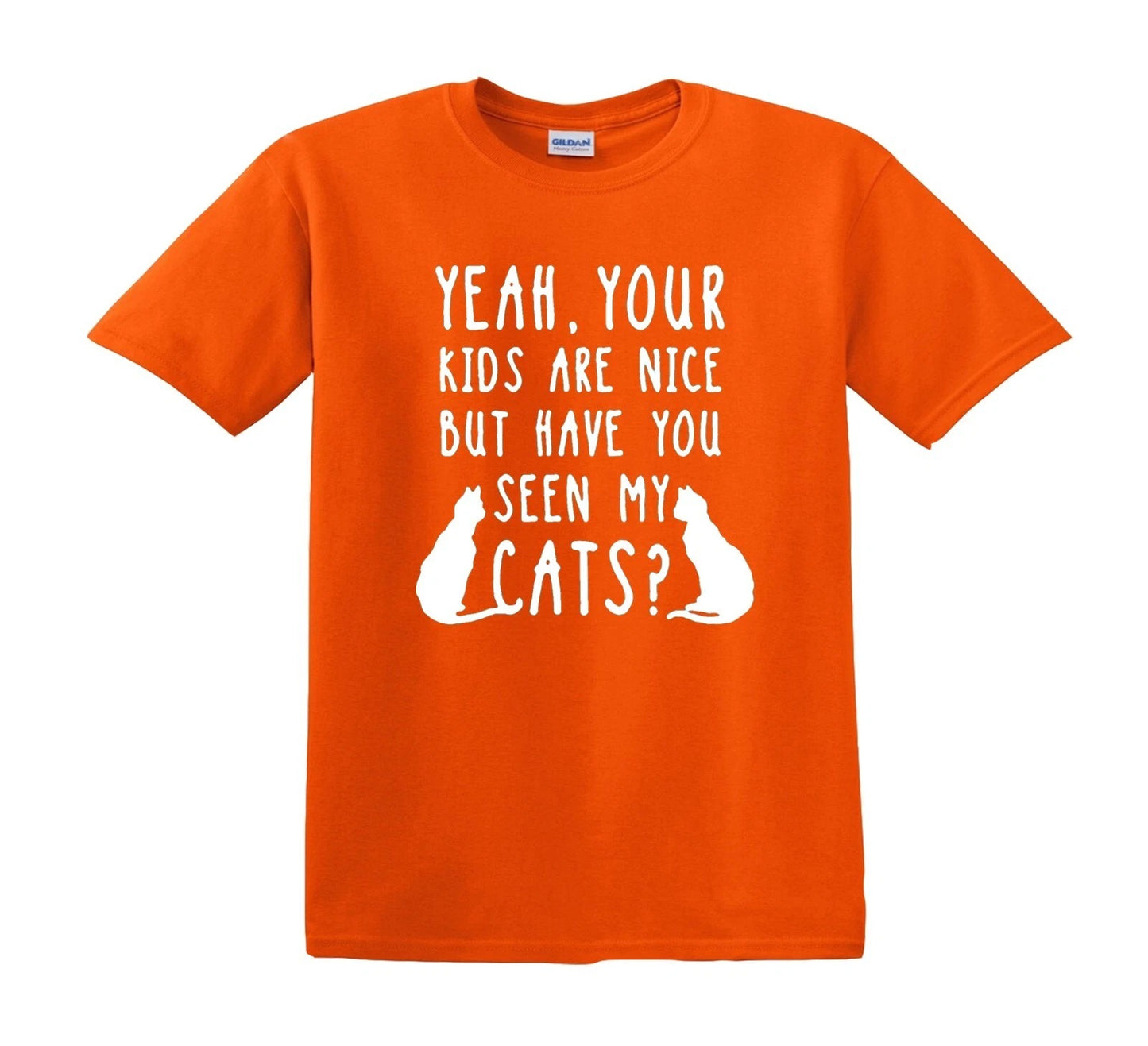 YEAH YOUR KIDS ARE NICE | KID'S T-SHIRT ORANGE T-SHIRT WHITE PRINT YEAH YOUR KIDS ARE NICE | KID'S T-SHIRT