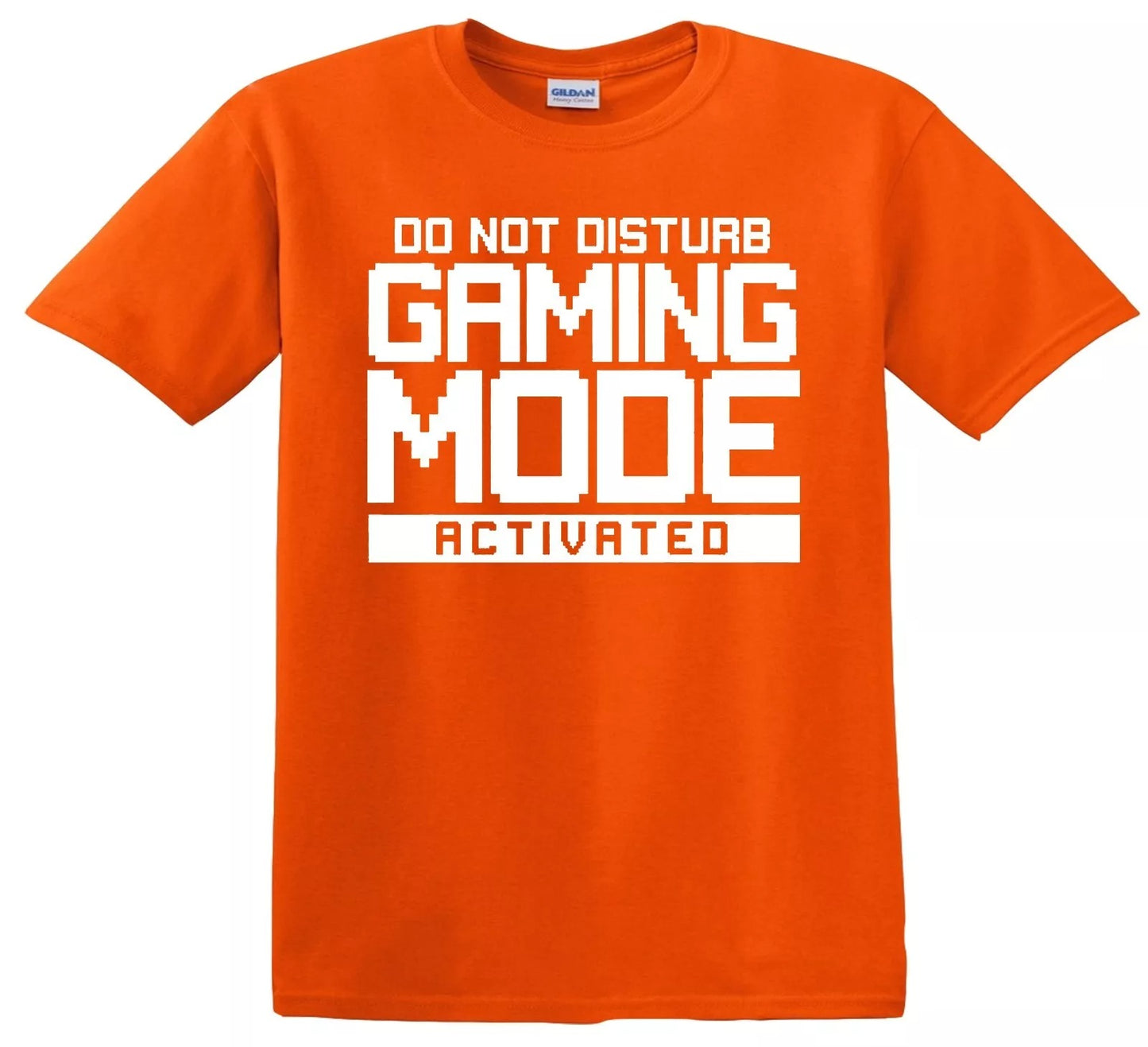 Do Not Disturb Gaming Mode | KID'S T-SHIRT ORANGE T-SHIRT WHITE PRINT Do Not Disturb Gaming Mode | KID'S T-SHIRT