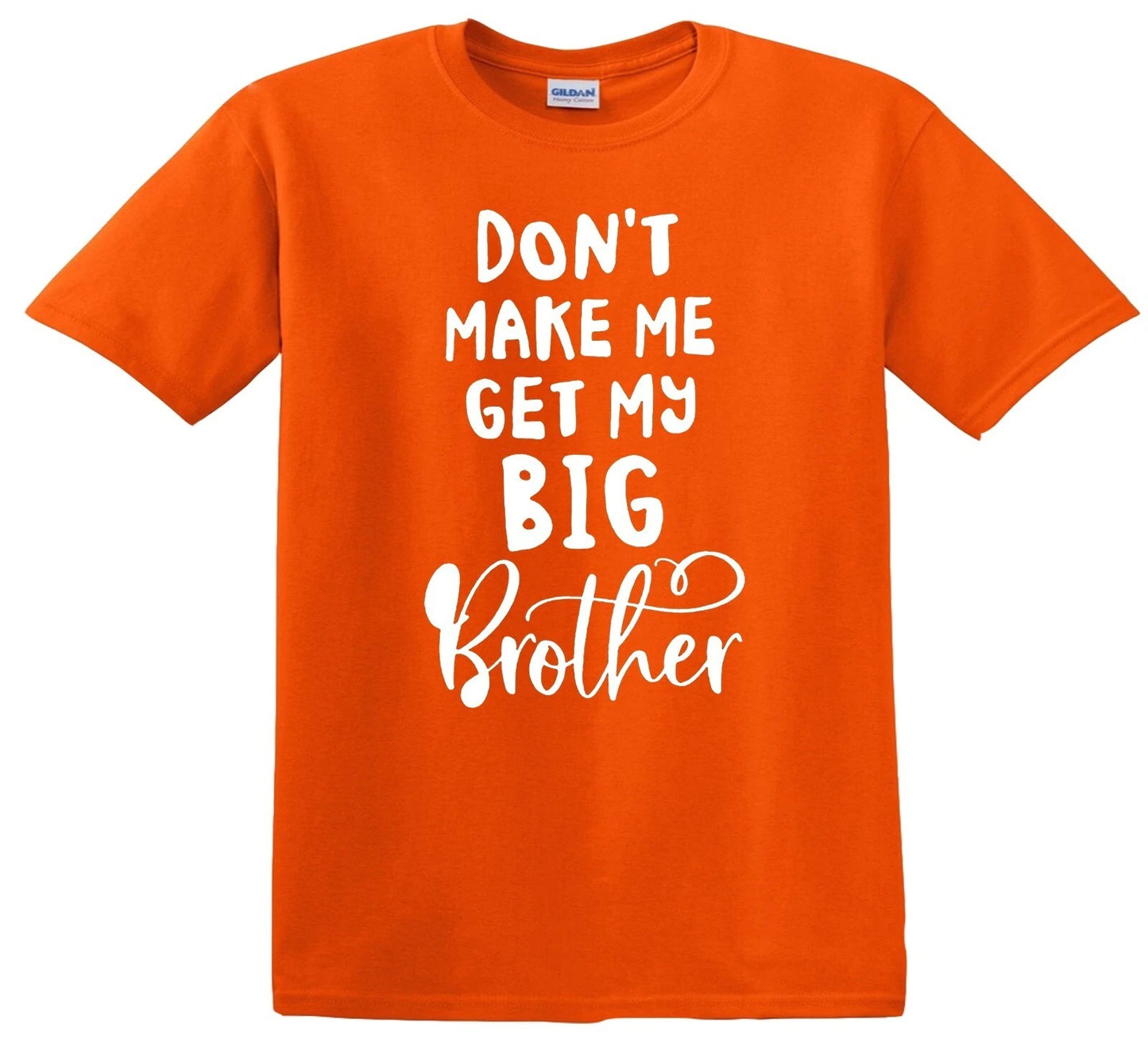 DON'T MAKE ME Casual Simple | KID'S T-SHIRT ORANGE T-SHIRT WHITE PRINT DON'T MAKE ME Casual Simple | KID'S T-SHIRT