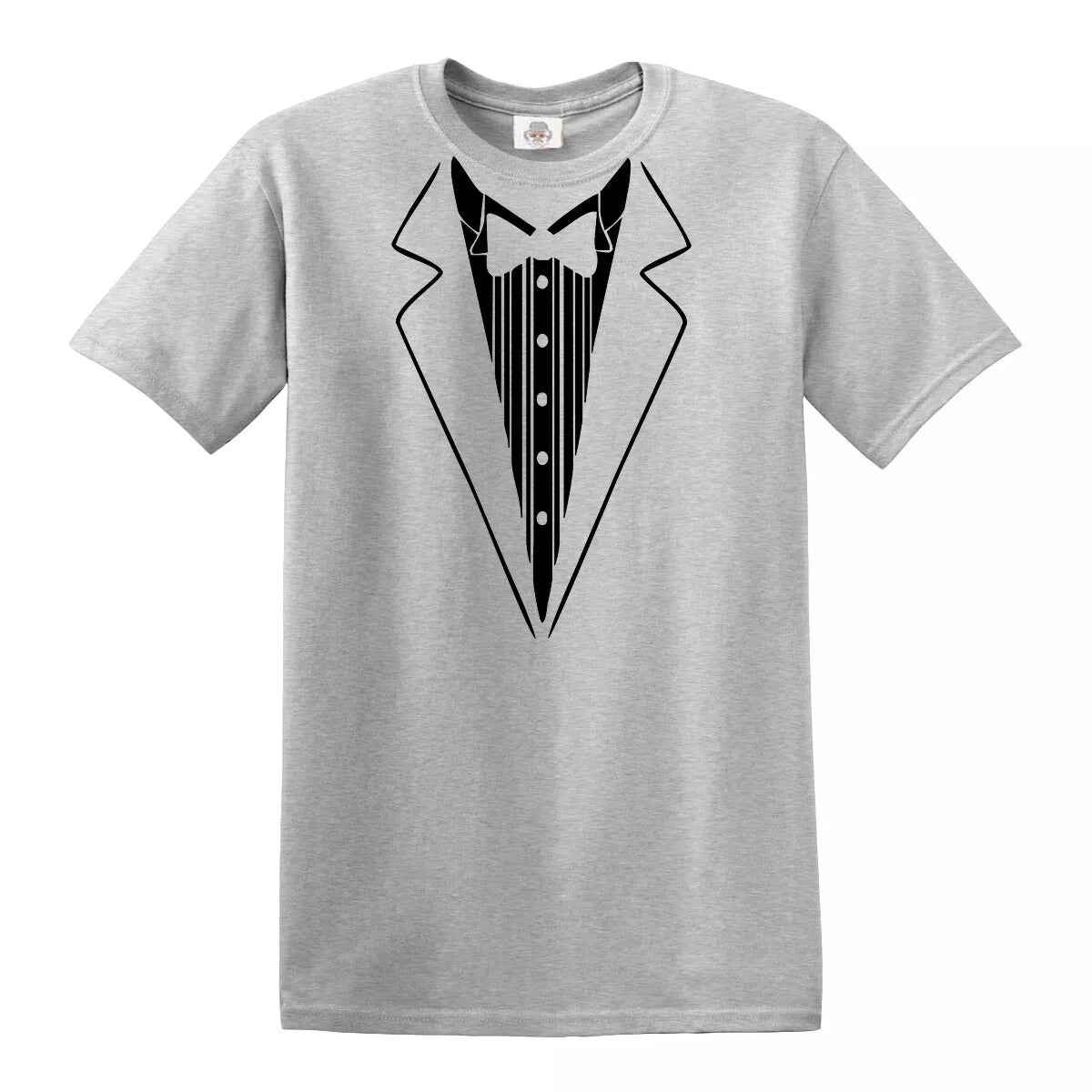 Tuxedo Funny T-Shirt for Men -Party Gift SPORT GRAY T-SHIRT BLACK PRINT Tuxedo Funny T-Shirt for Men -Party Gift