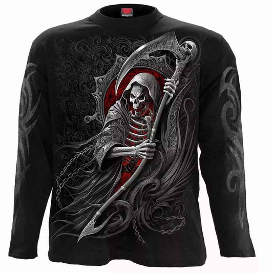 SPIRAL DIRECT REARPERS PORTAL Reaper Biker Long Sleeve Shirt SPIRAL DIRECT REARPERS PORTAL Reaper Biker Long Sleeve Shirt