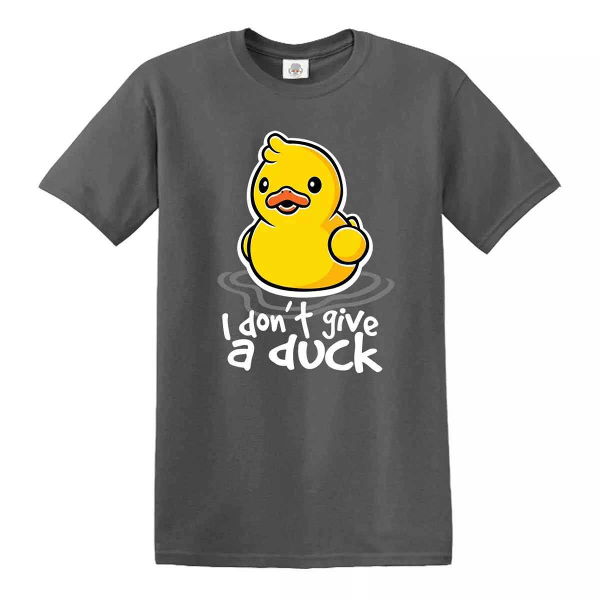 I Don't Give A Duck Funny Duck T-Shirt for Men CHARCOAL T-SHIRT I Don't Give A Duck Funny Duck T-Shirt for Men