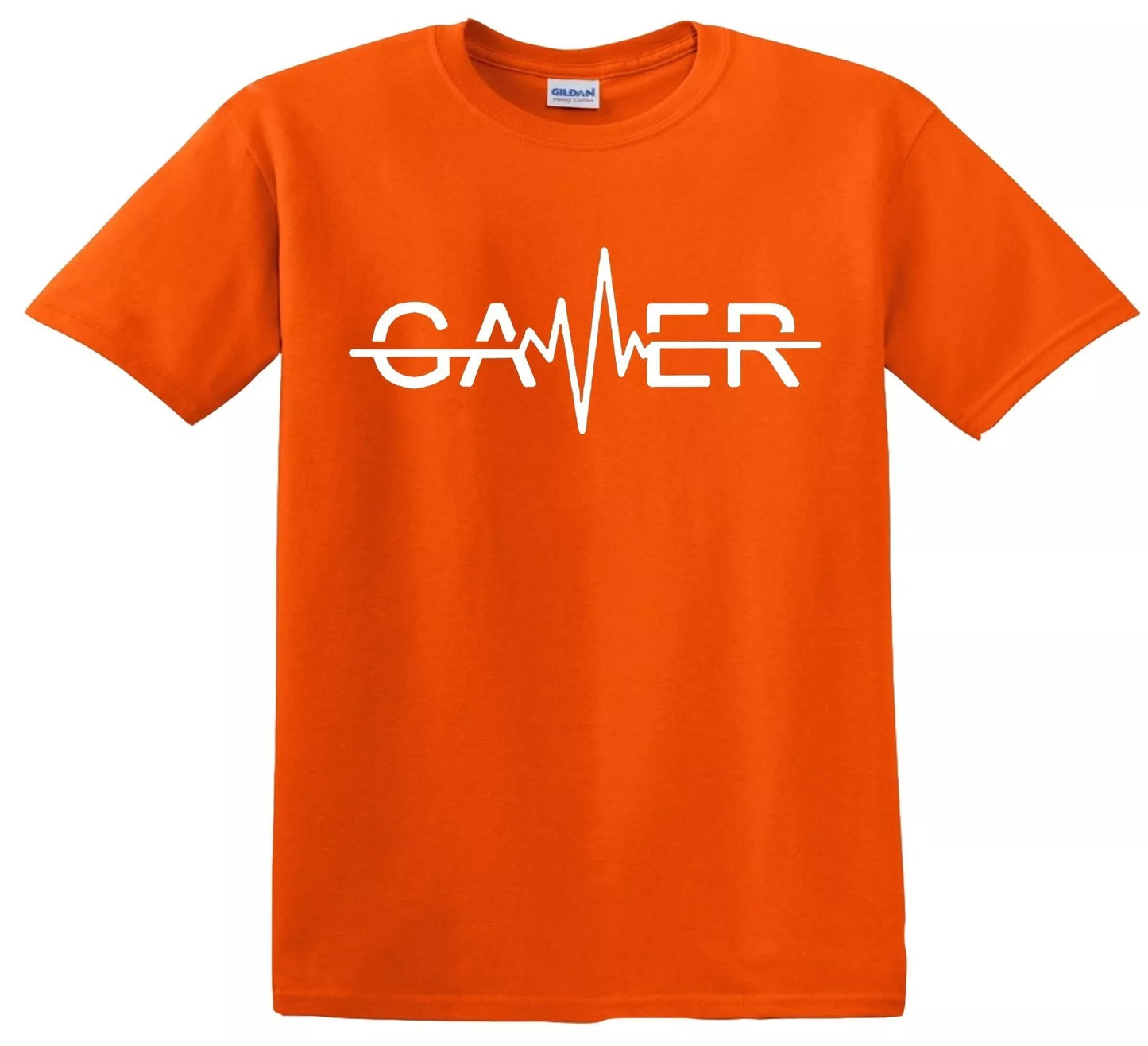 Gamer Graphic Conventional Version | KID'S T-SHIRT ORANGE T-SHIRT WHITE PRINT Gamer Graphic Conventional Version | KID'S T-SHIRT