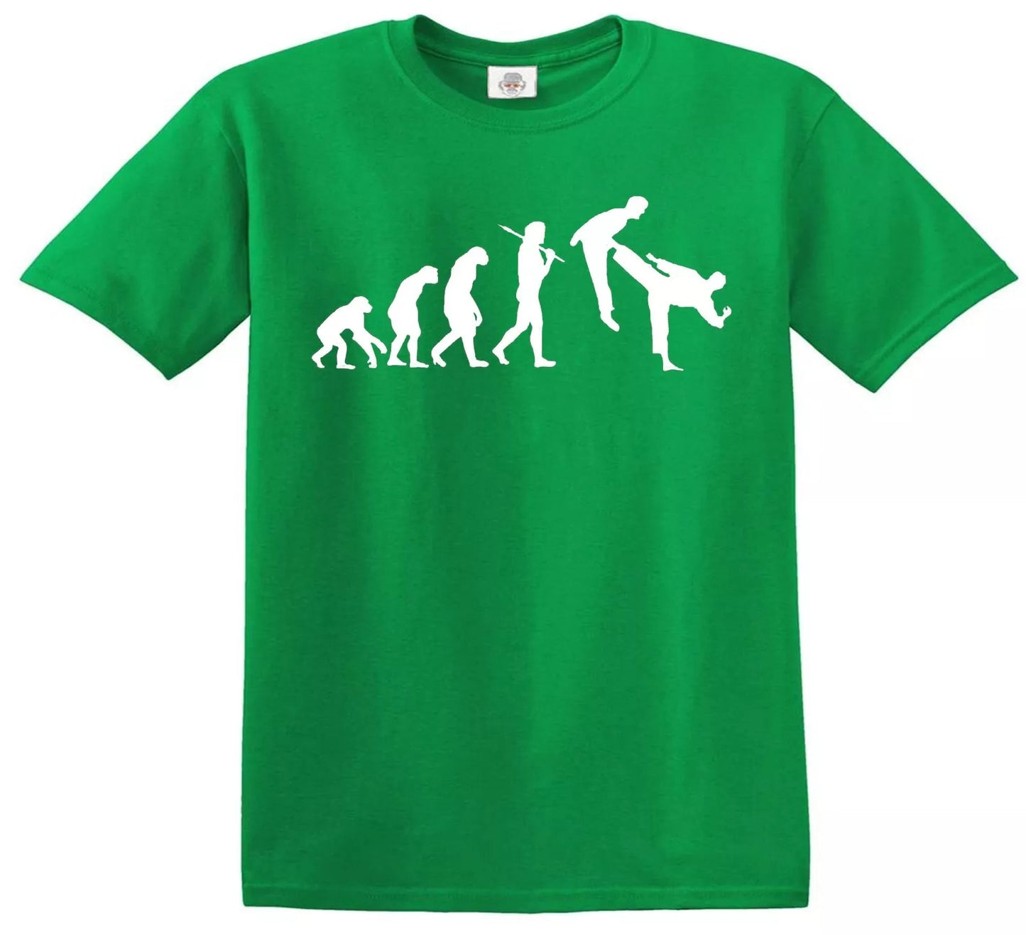 Evolution of Martial Arts | KID'S T-SHIRT IRISH GREEN T-SHIRT WHITE PRINT Evolution of Martial Arts | KID'S T-SHIRT