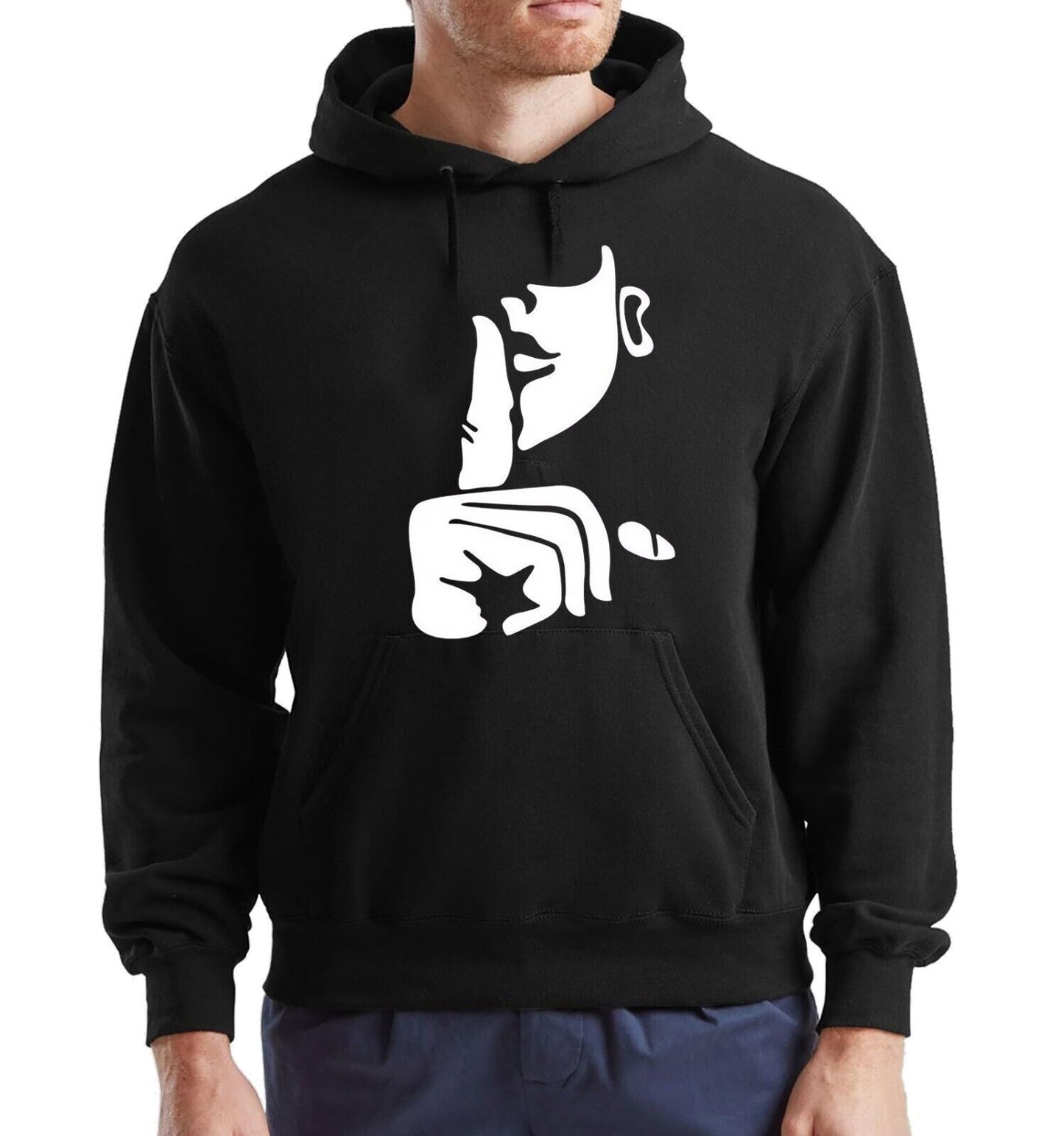 Shhh Keep Silent Be Quiet Mens Hoody Shhh Keep Silent Be Quiet Mens Hoody