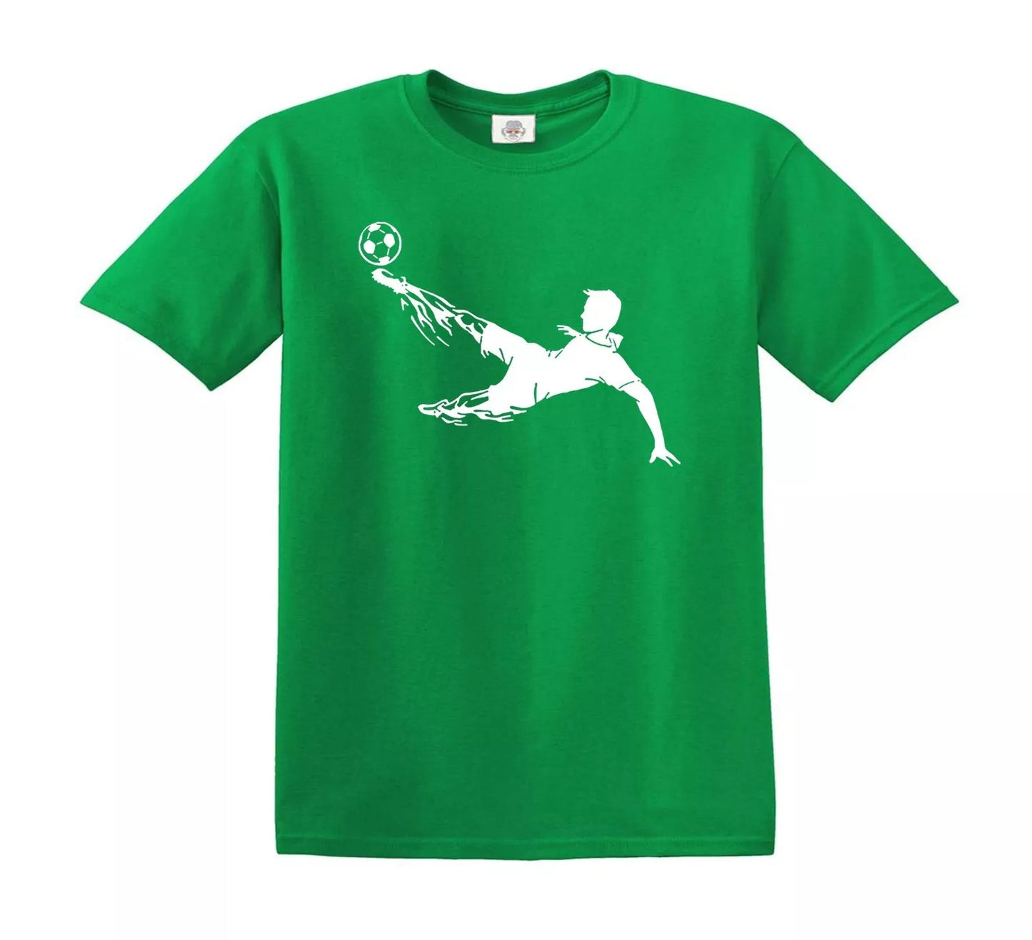 TOP FOOTBALL PLAYER | KID'S T-SHIRT IRISH GREEN T-SHIRT WHITE PRINT TOP FOOTBALL PLAYER | KID'S T-SHIRT