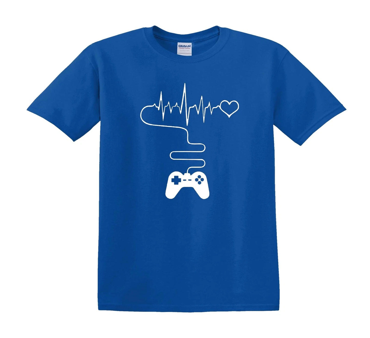 VIDEO GAME THEMED PRINTED | KID'S T-SHIRT ROYAL BLUE T-SHIRT WHITE PRINT VIDEO GAME THEMED PRINTED | KID'S T-SHIRT