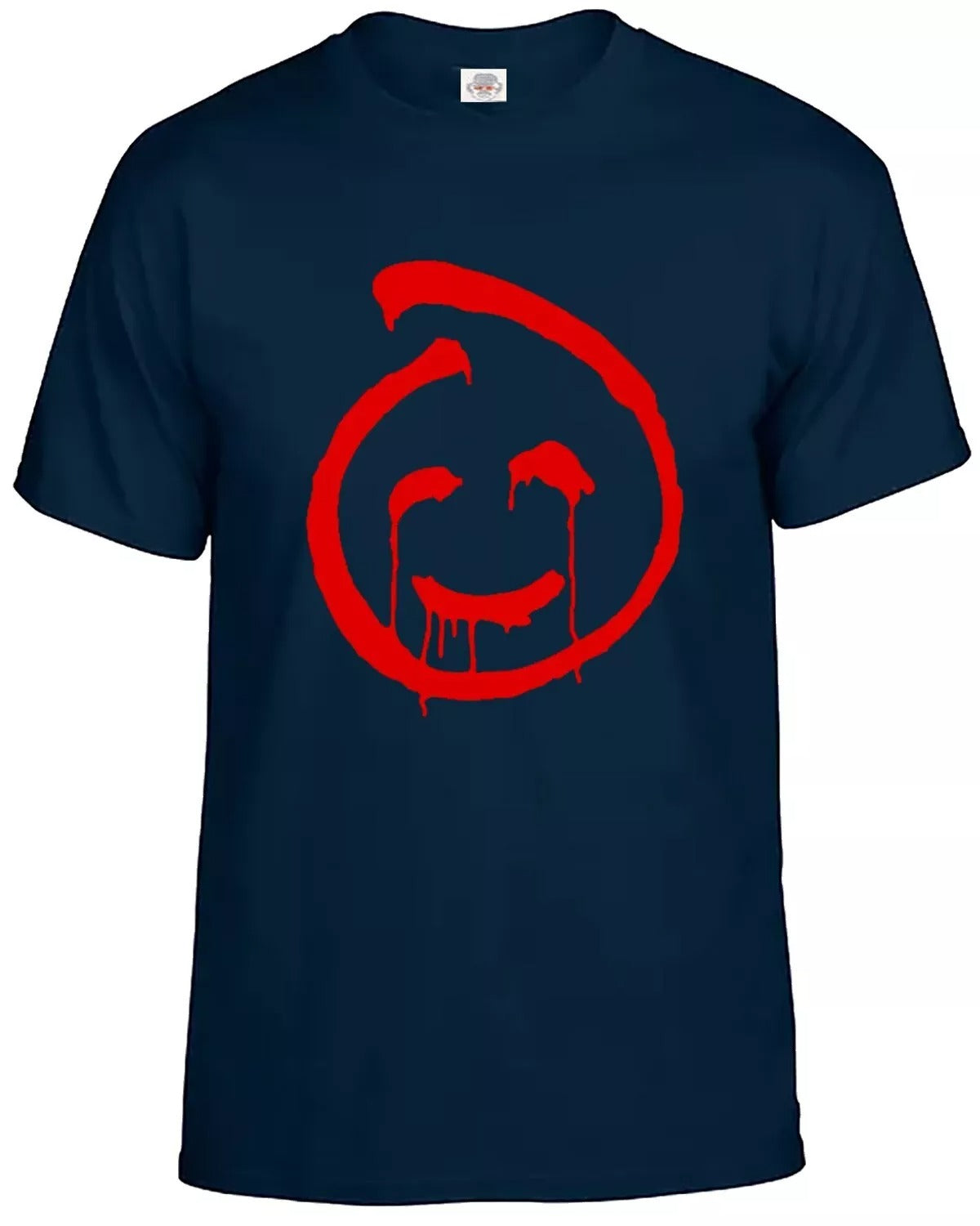 John Call Sign Crime Psychic T-Shirt Men's NAVY T-SHIRT RED PRINT John Call Sign Crime Psychic T-Shirt Men's