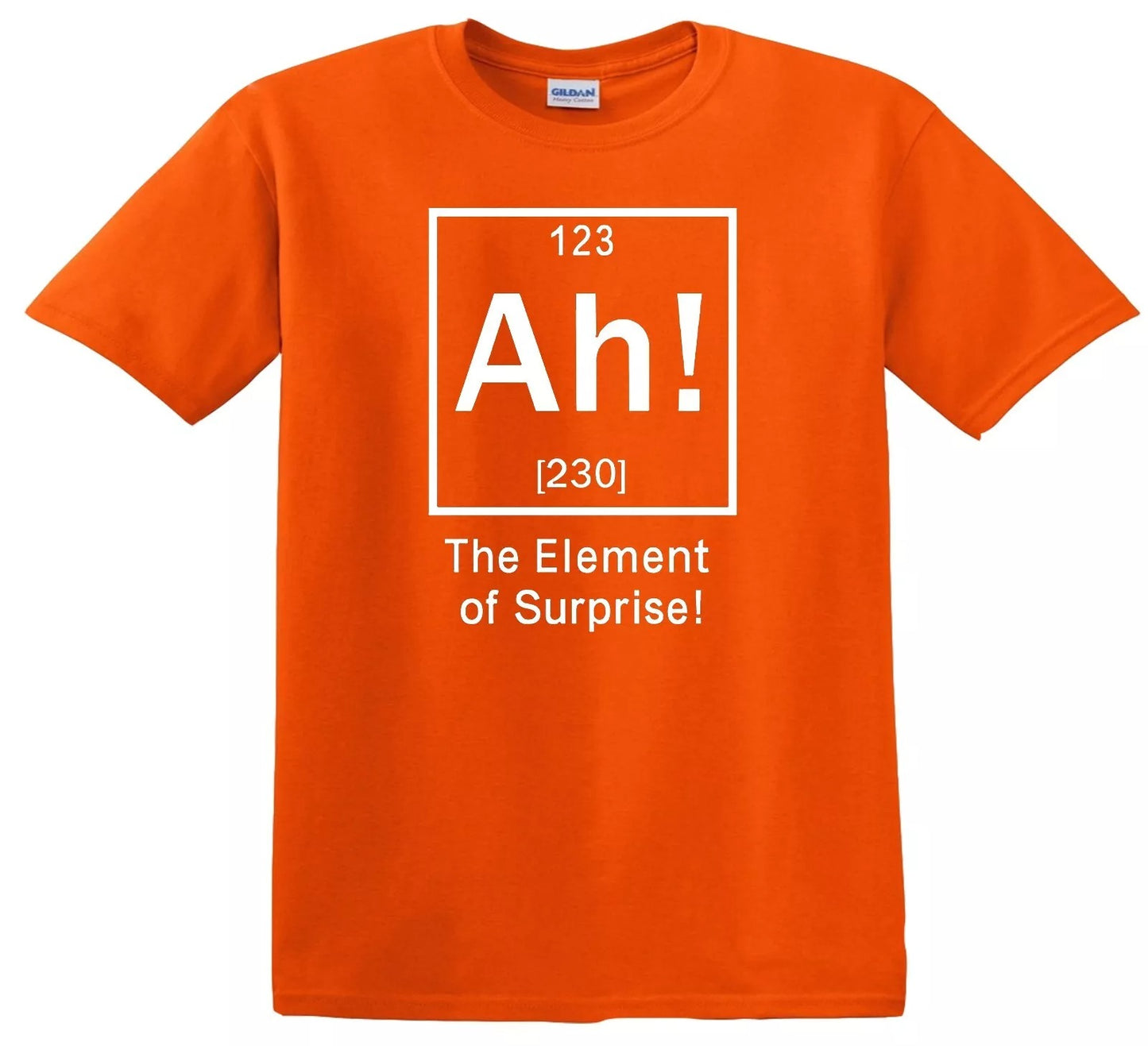 The Element Of Surprise | KID'S T-SHIRT ORANGE T-SHIRT WHITE PRINT The Element Of Surprise | KID'S T-SHIRT