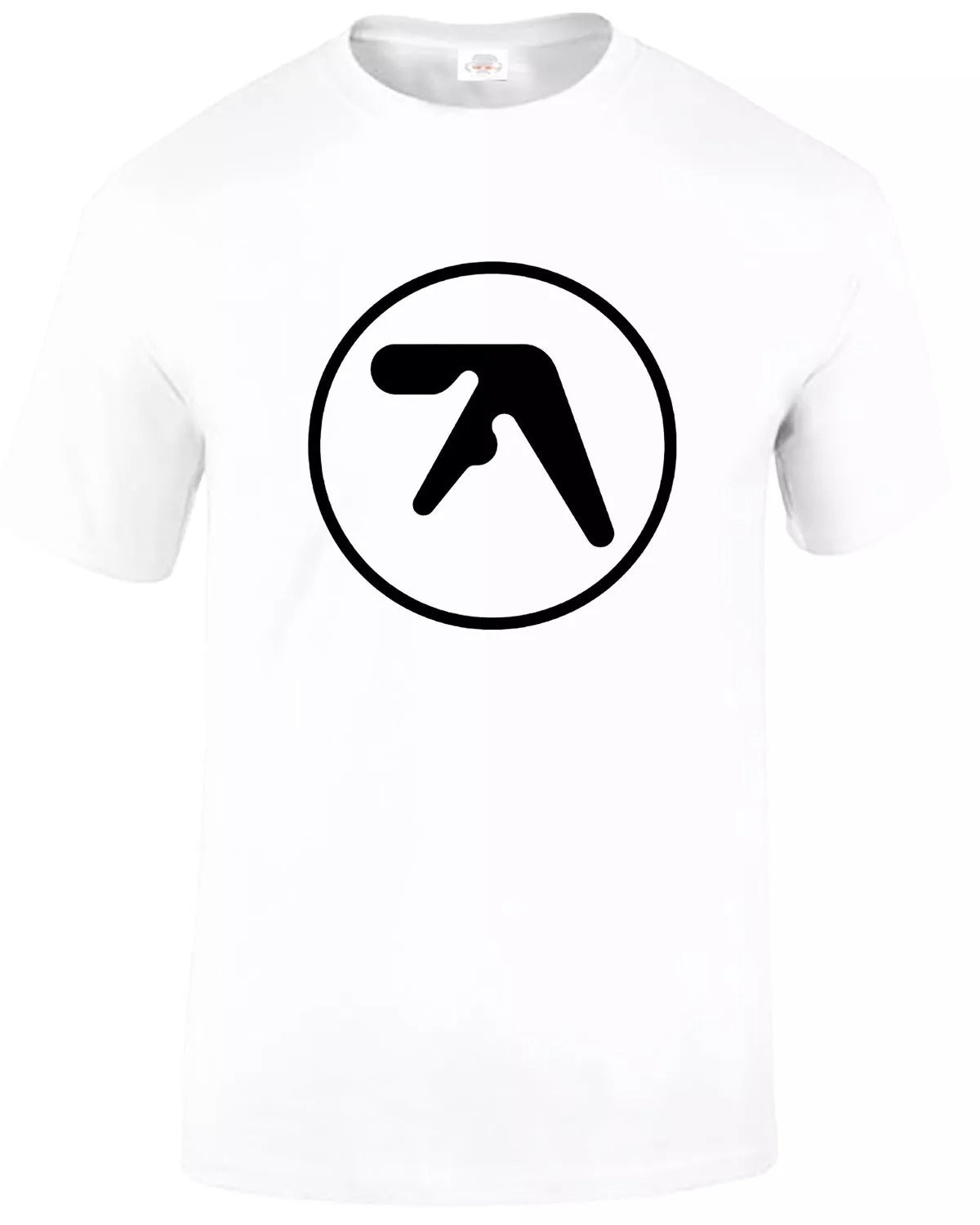 Aphex Twin Funny Dance Rave Music T-Shirt Men's WHITE T-SHIRT BLACK PRINT Aphex Twin Funny Dance Rave Music T-Shirt Men's