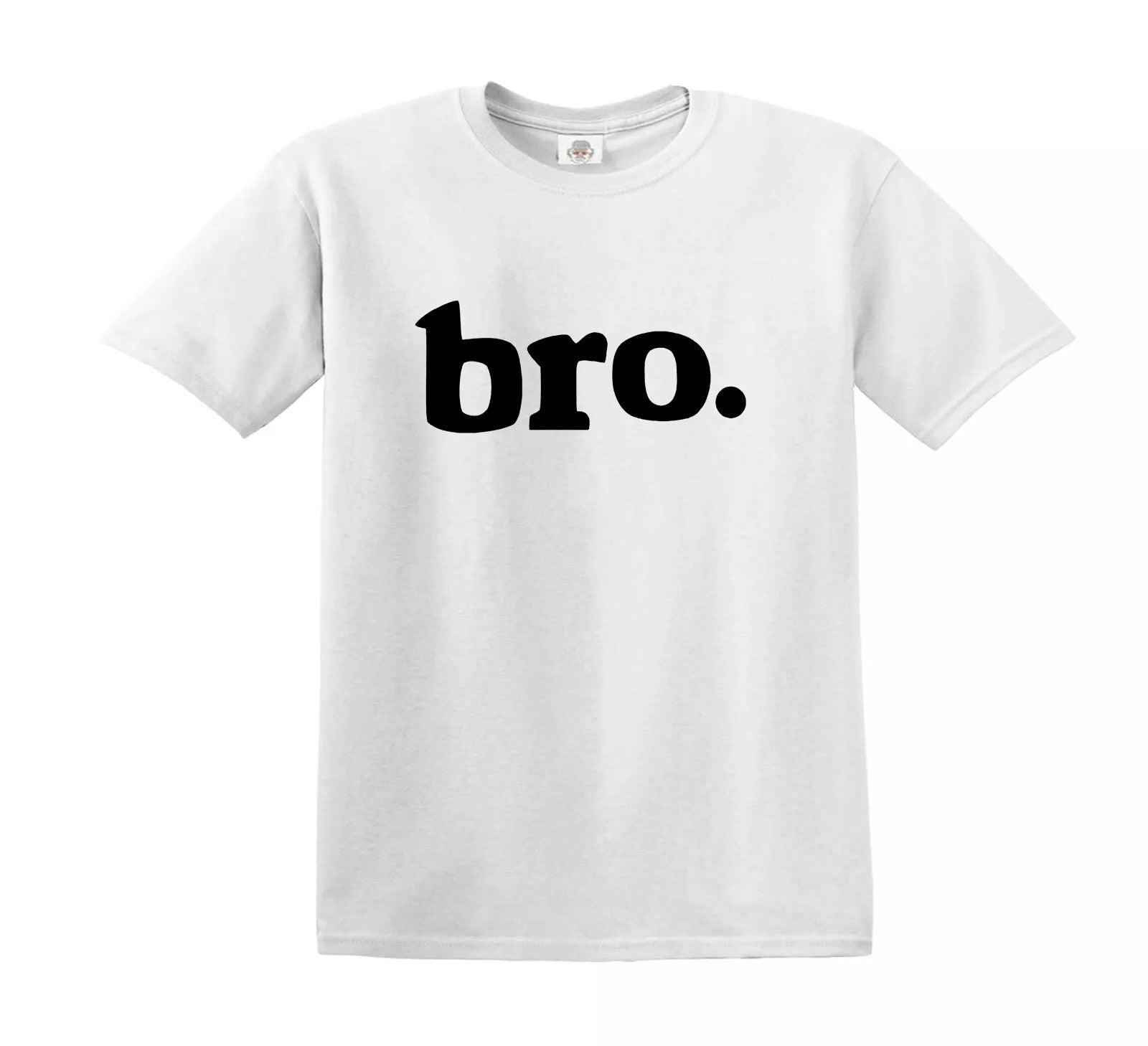 BRO LEETER TWEEN BOY | KID'S T-SHIRT WHITE T-SHIRT BLACK PRINT BRO LEETER TWEEN BOY | KID'S T-SHIRT