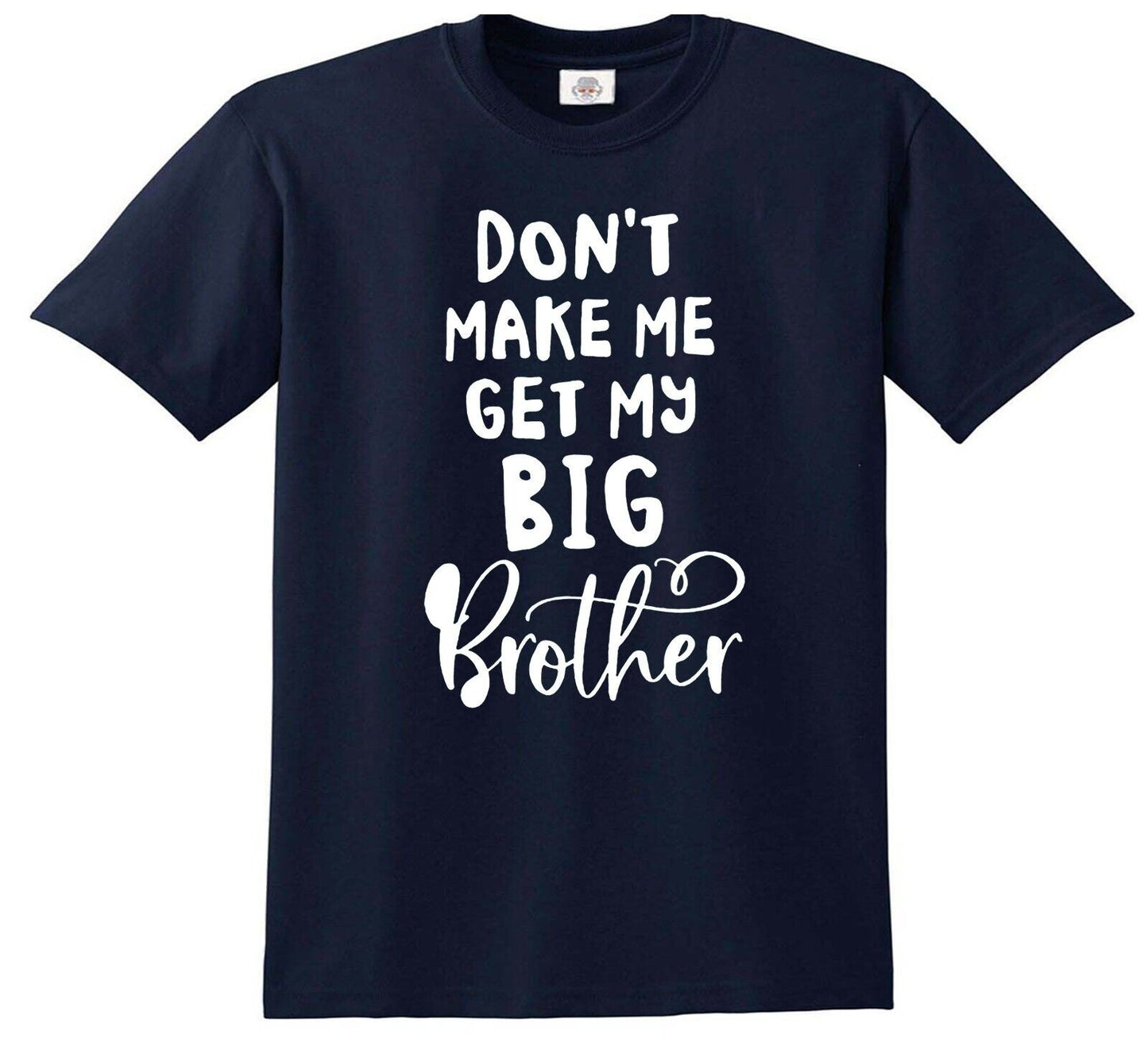 DON'T MAKE ME Casual Simple | KID'S T-SHIRT NAVY T-SHIRT WHITE PRINT DON'T MAKE ME Casual Simple | KID'S T-SHIRT